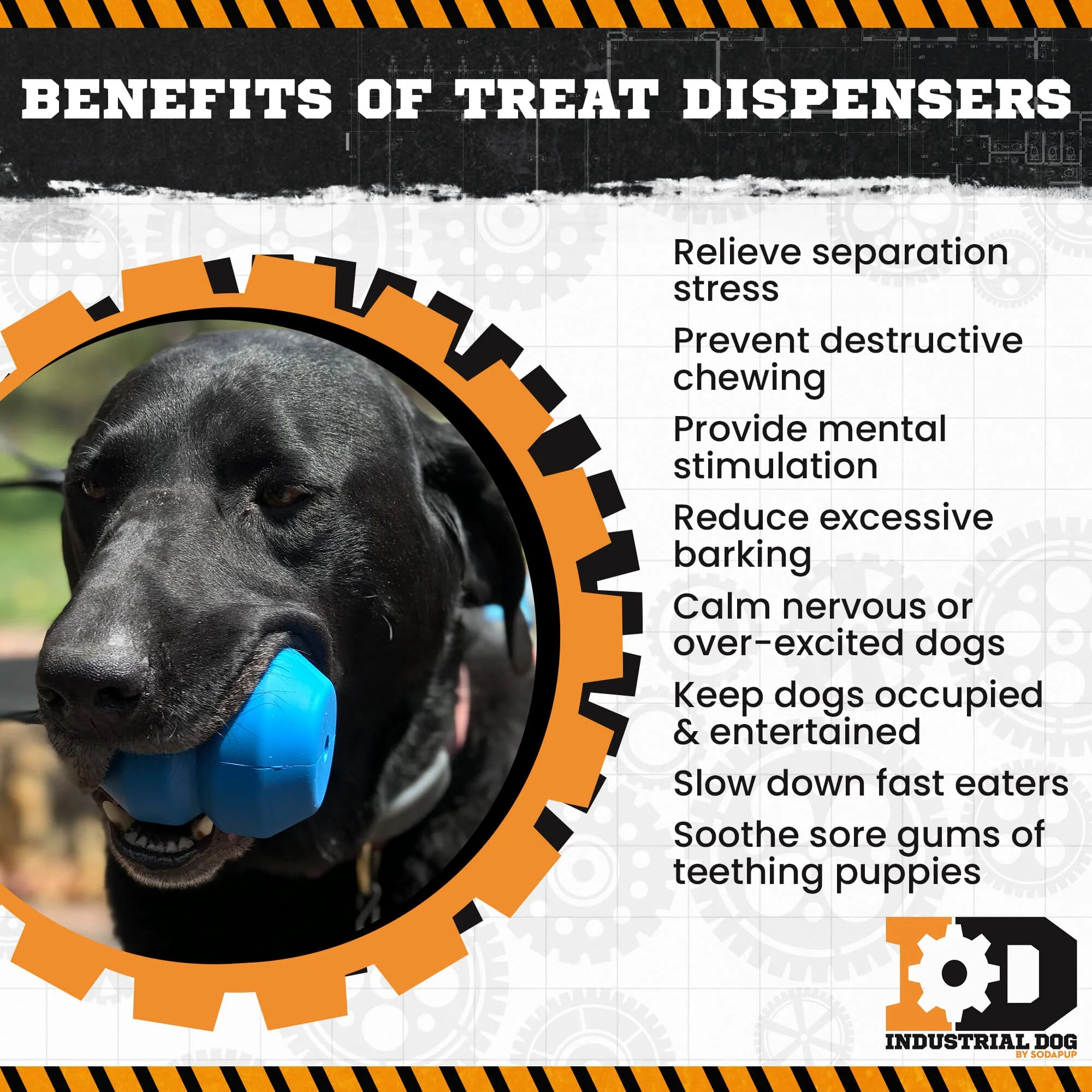 Double Trouble Dog Toy - Dual Chamber Treat Dispenser for Large Dogs | USA Made - Image 3