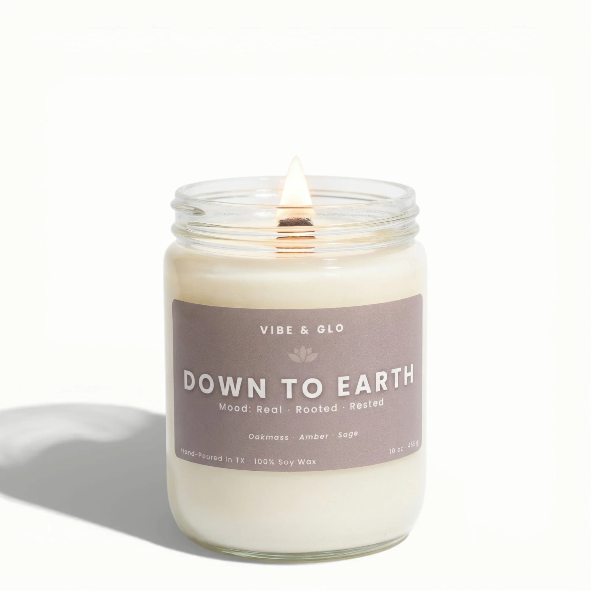 Down to Earth – Oakmoss & Sage Soy Candle - Image 10
