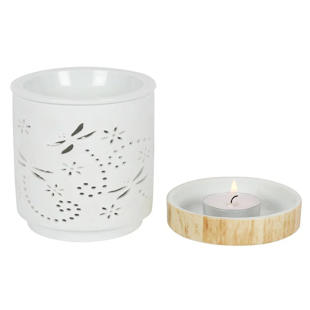 Dragonfly Matte Ceramic Oil Burner and Wax Warmer - Image 2