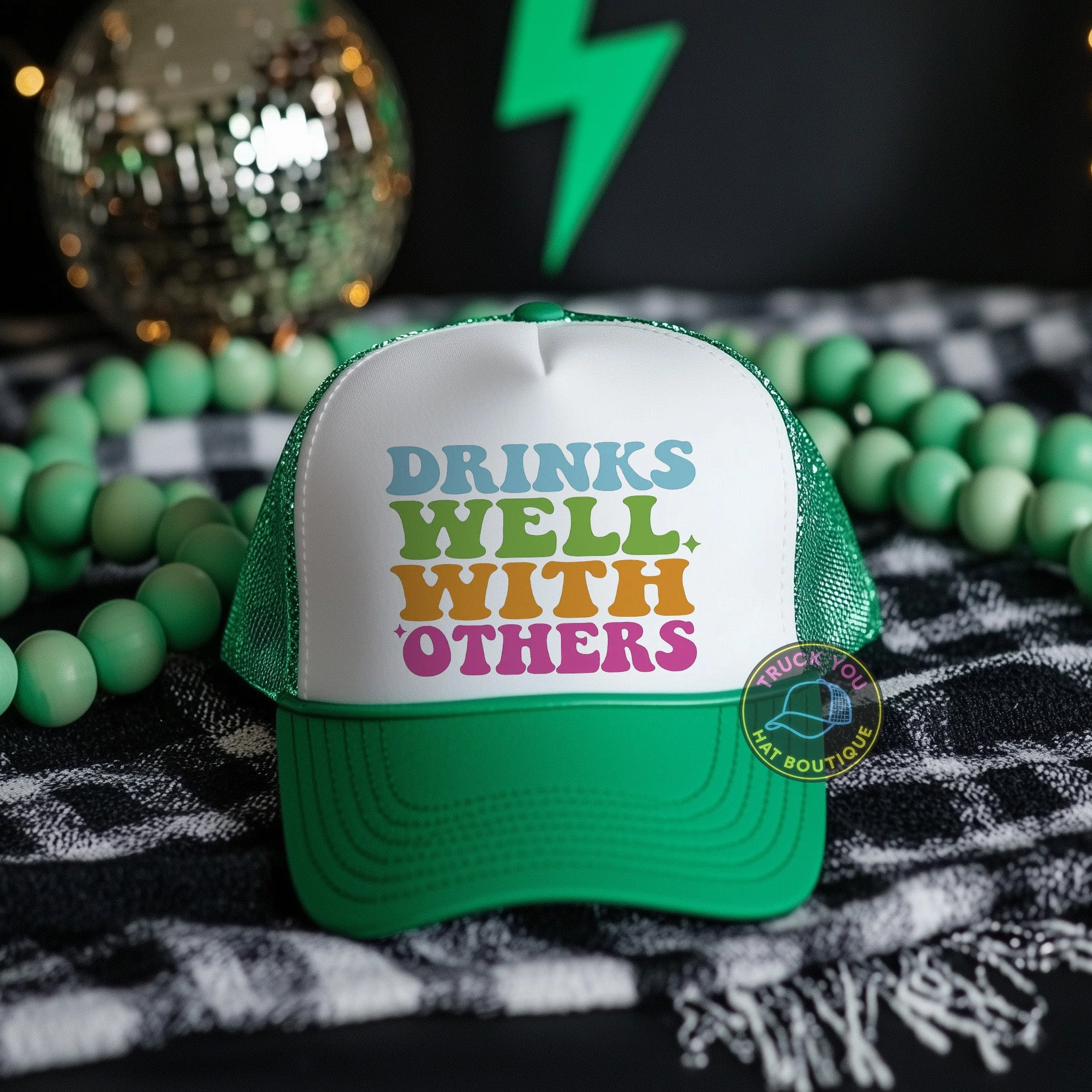 Drinks Well With Others Adult Otto Foam Trucker Hat - Image 2