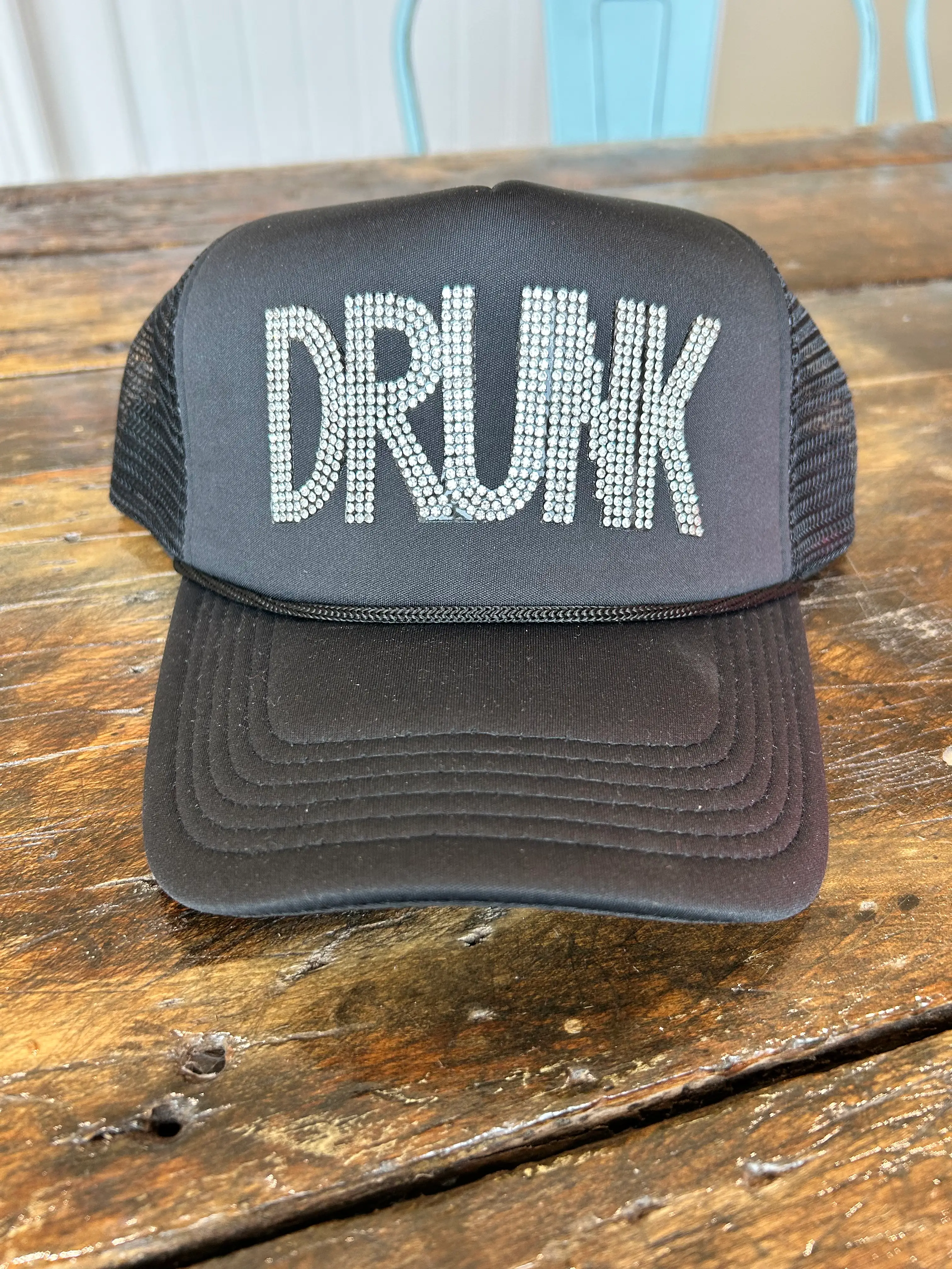 DRUNK Rhinestone Trucker Hats - Image 2