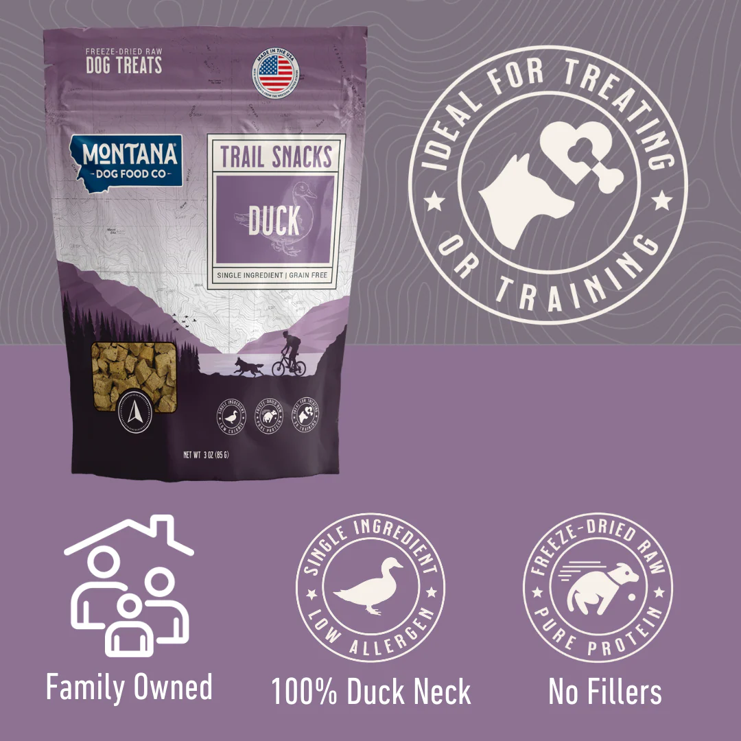 Duck Freeze-dried Raw Trail Snacks (Treats) for Dogs 3oz - Image 3