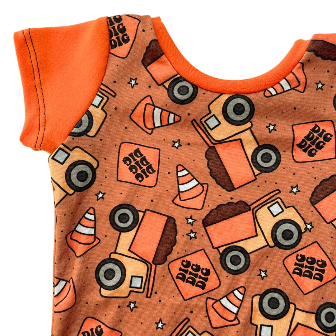 Dump Trucks Zip Romper - Image 4