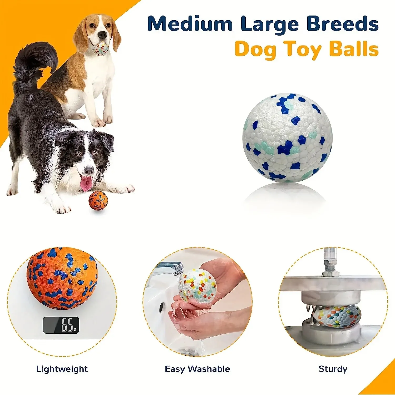 Durable Chew Ball Dog Toy – Interactive Teeth Cleaning Ball - Image 4