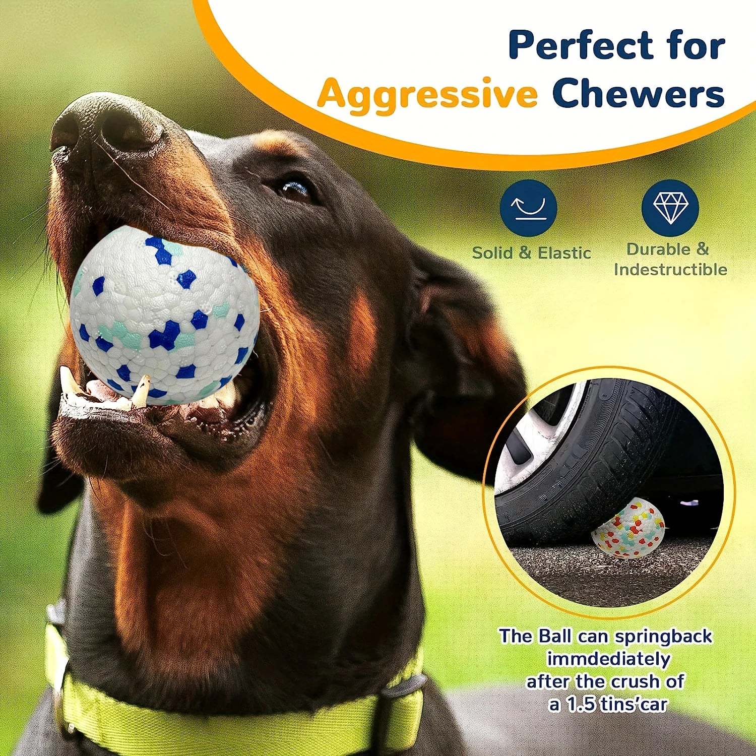 Durable Chew Ball Dog Toy – Interactive Teeth Cleaning Ball - Image 6