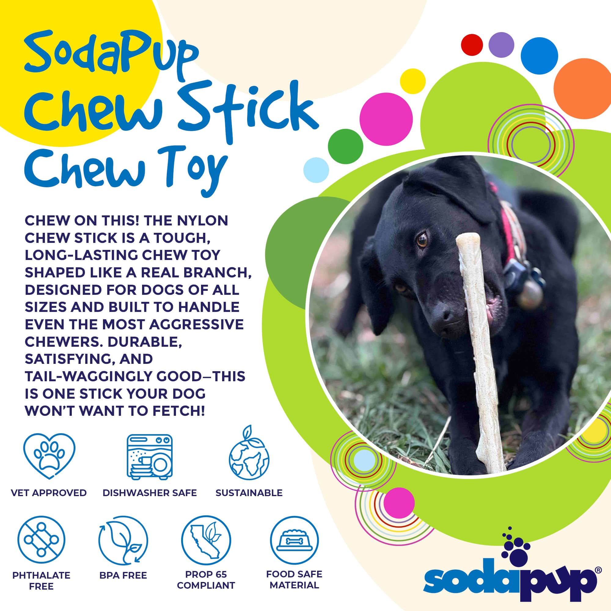 Durable Nylon Chew Stick for Power Chewers | Indestructible Dog Toy USA - Image 2