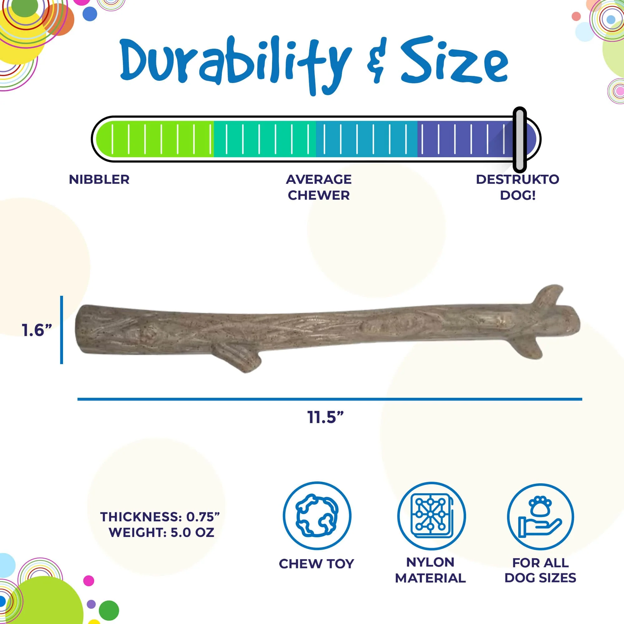Durable Nylon Chew Stick for Power Chewers | Indestructible Dog Toy USA - Image 4