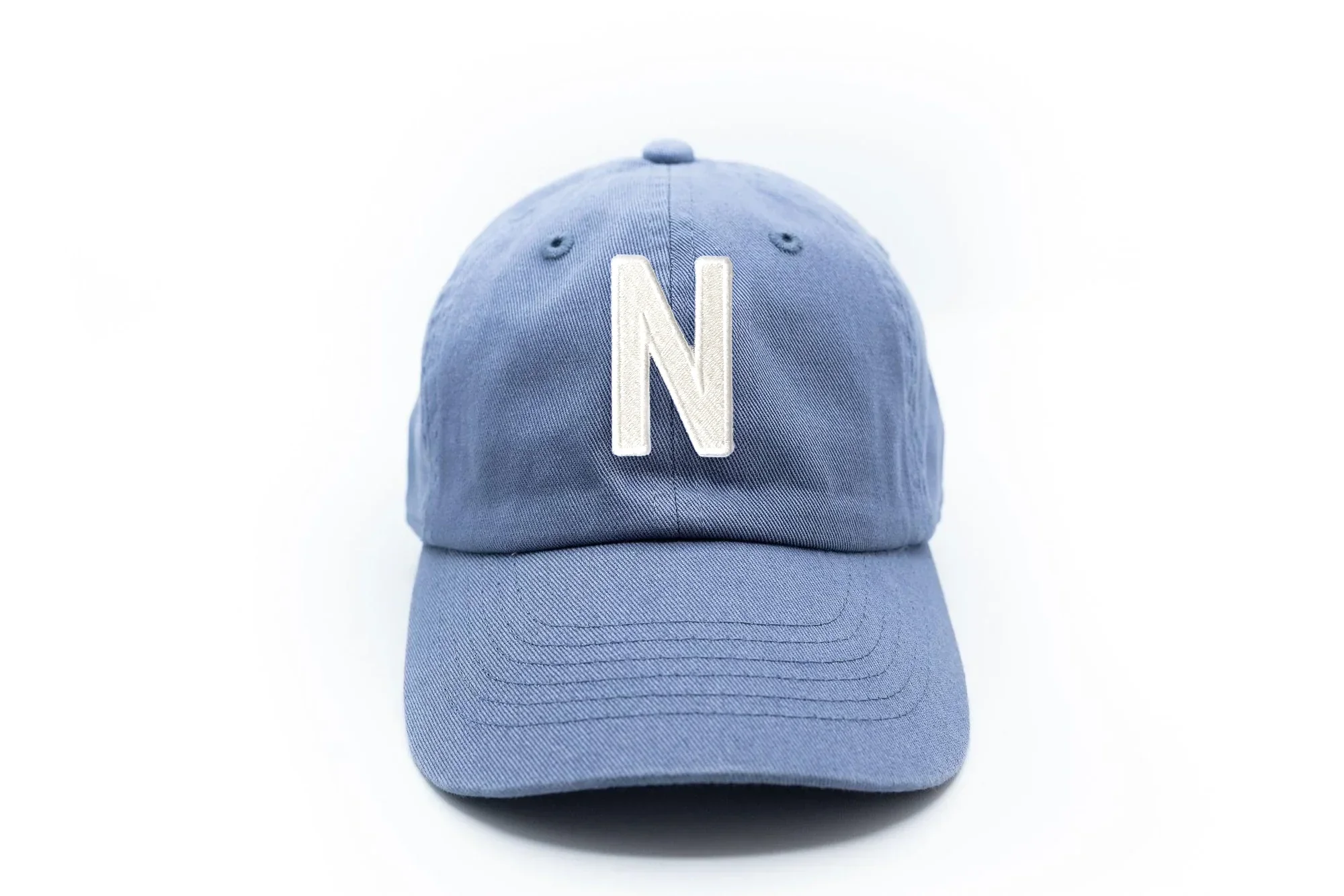 Dusty Blue Letter Baseball Hat - Image 28