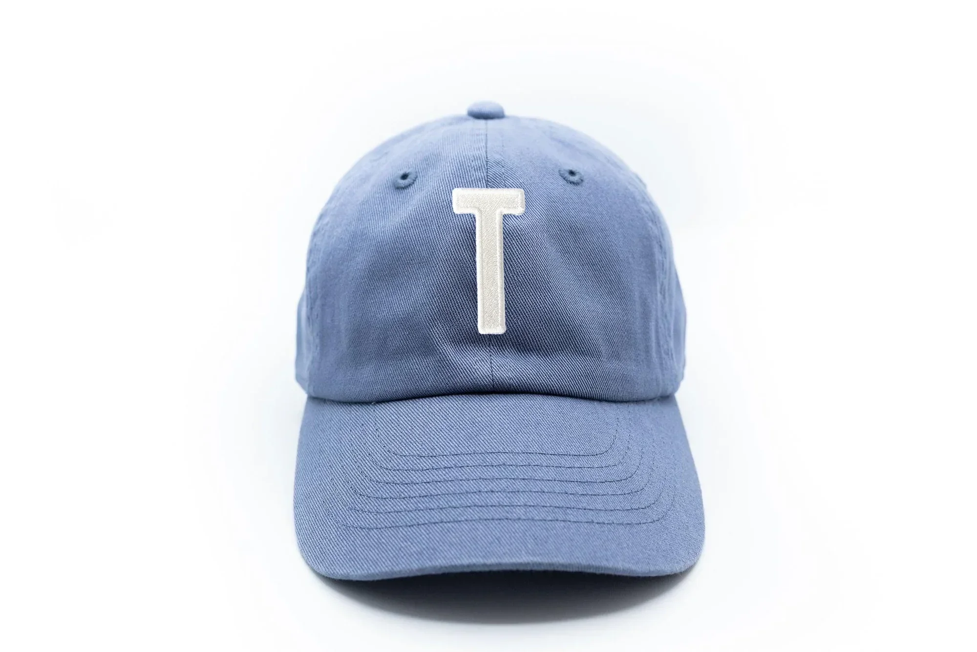 Dusty Blue Letter Baseball Hat - Image 34