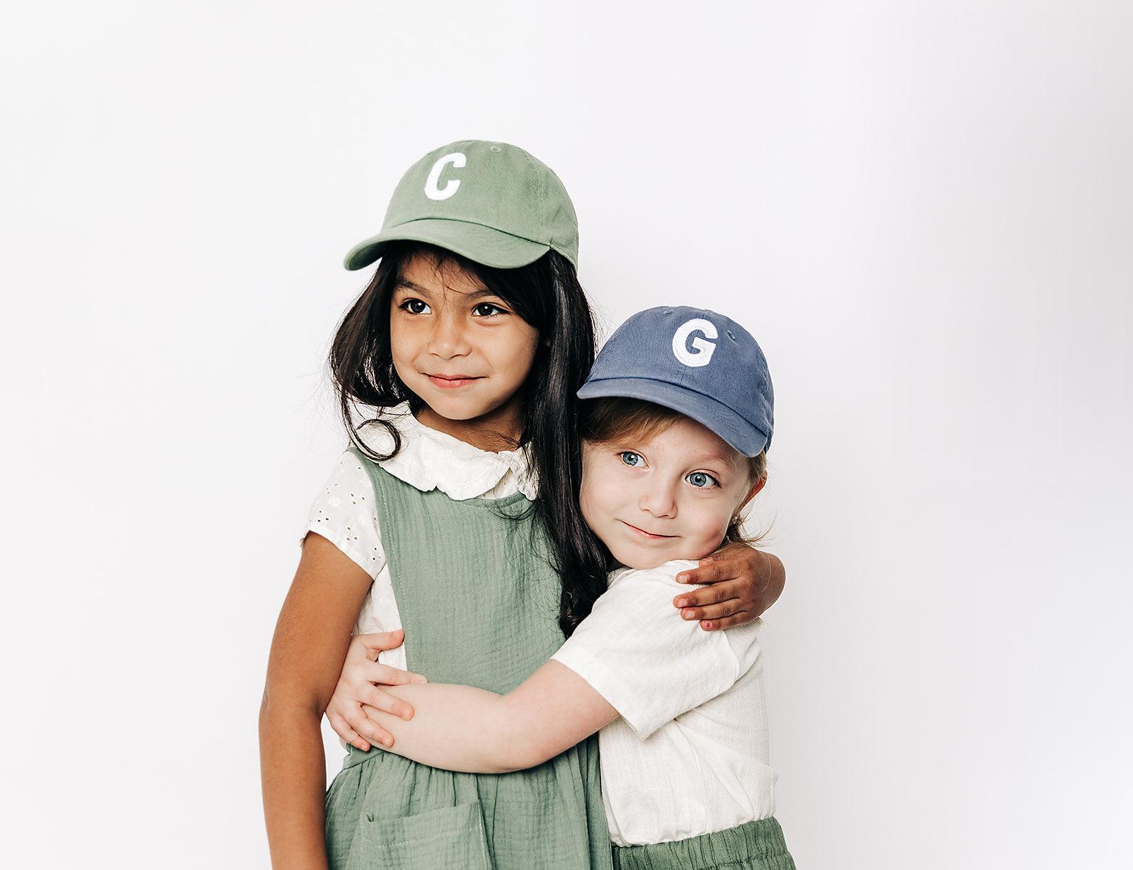 Dusty Blue Letter Baseball Hat - Image 6