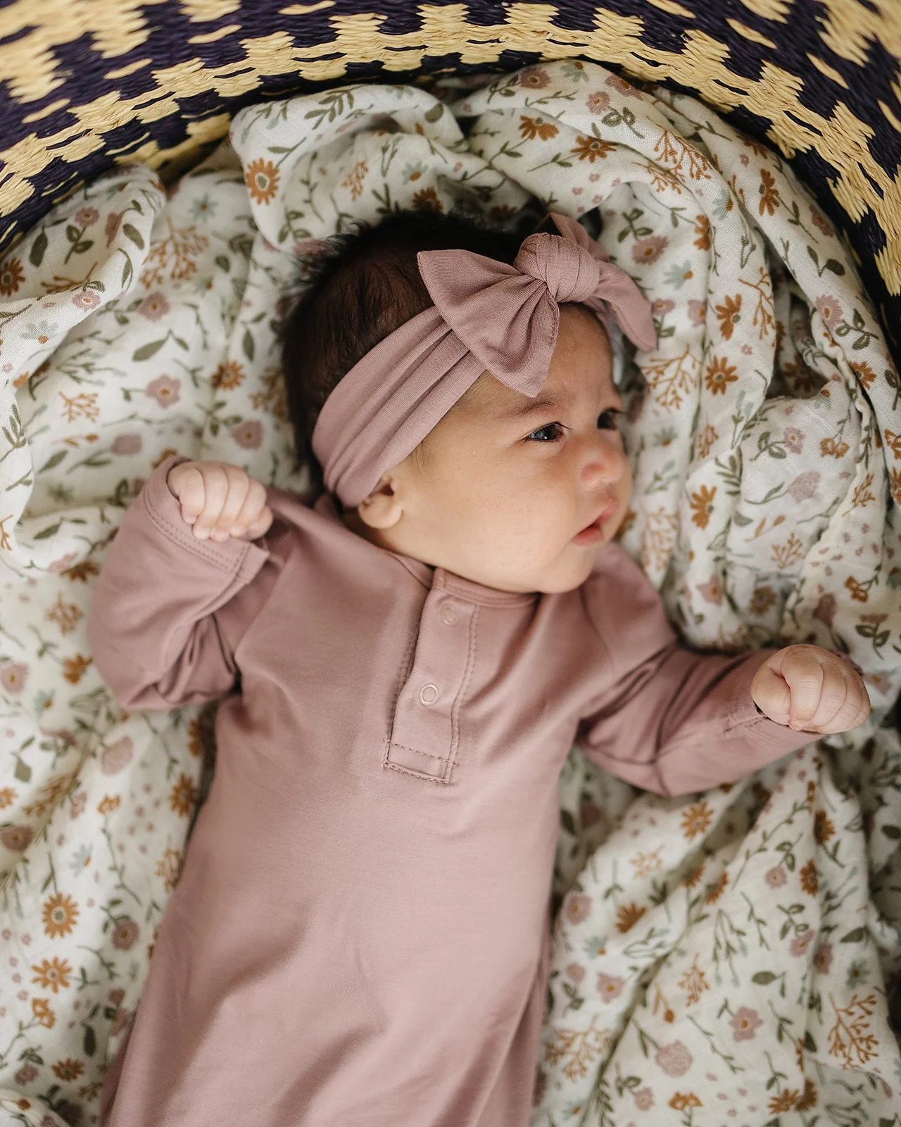 Dusty Rose Bamboo Head Wrap - Image 2