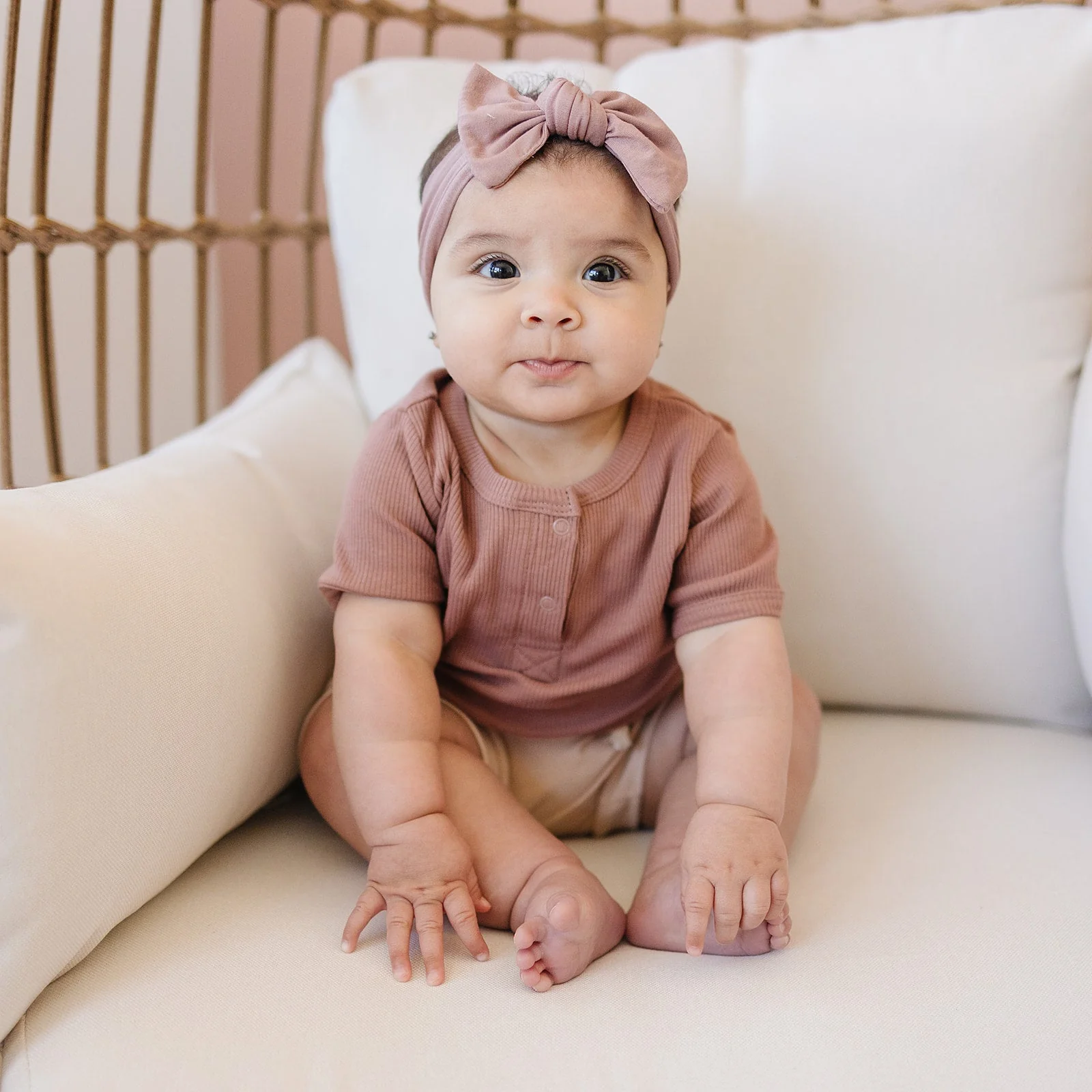 Dusty Rose Bamboo Head Wrap - Image 5