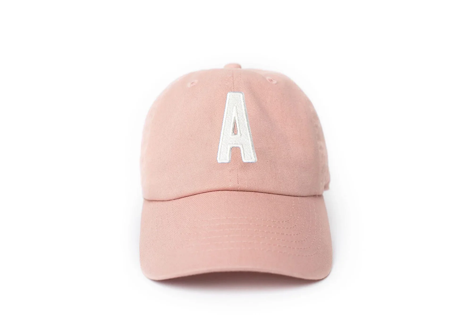 Dusty Rose Letter Baseball Hat - Image 11