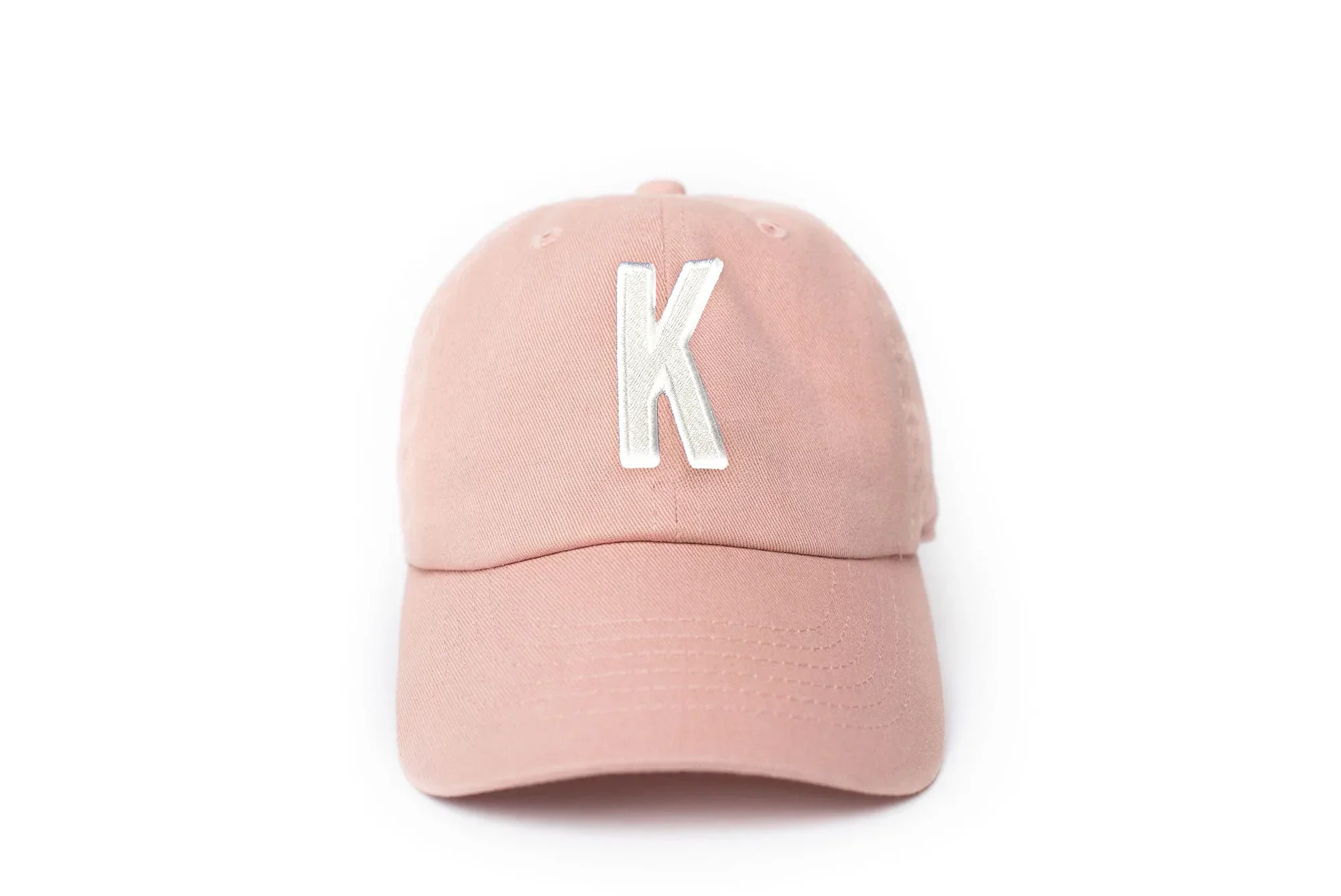 Dusty Rose Letter Baseball Hat - Image 21
