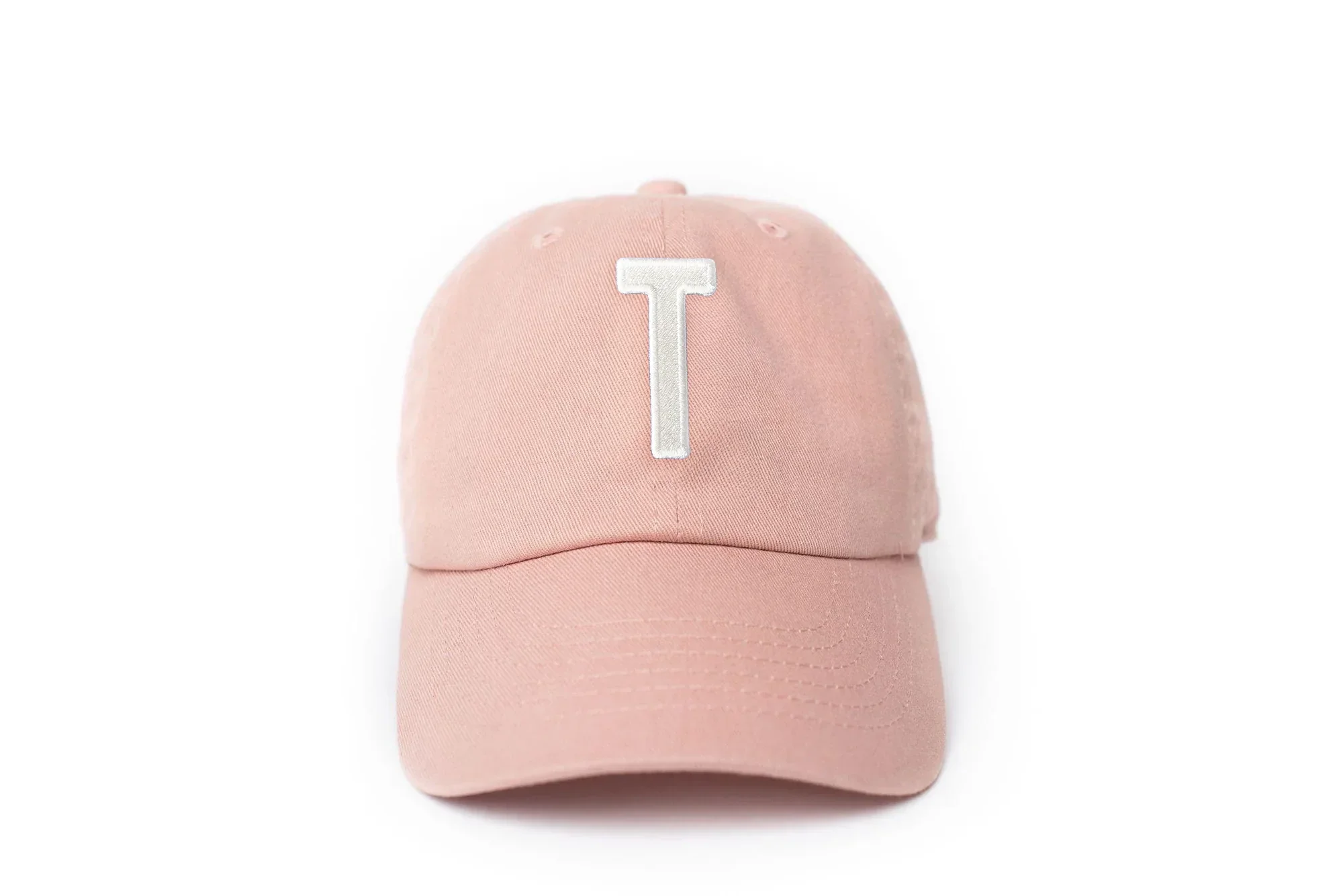 Dusty Rose Letter Baseball Hat - Image 30