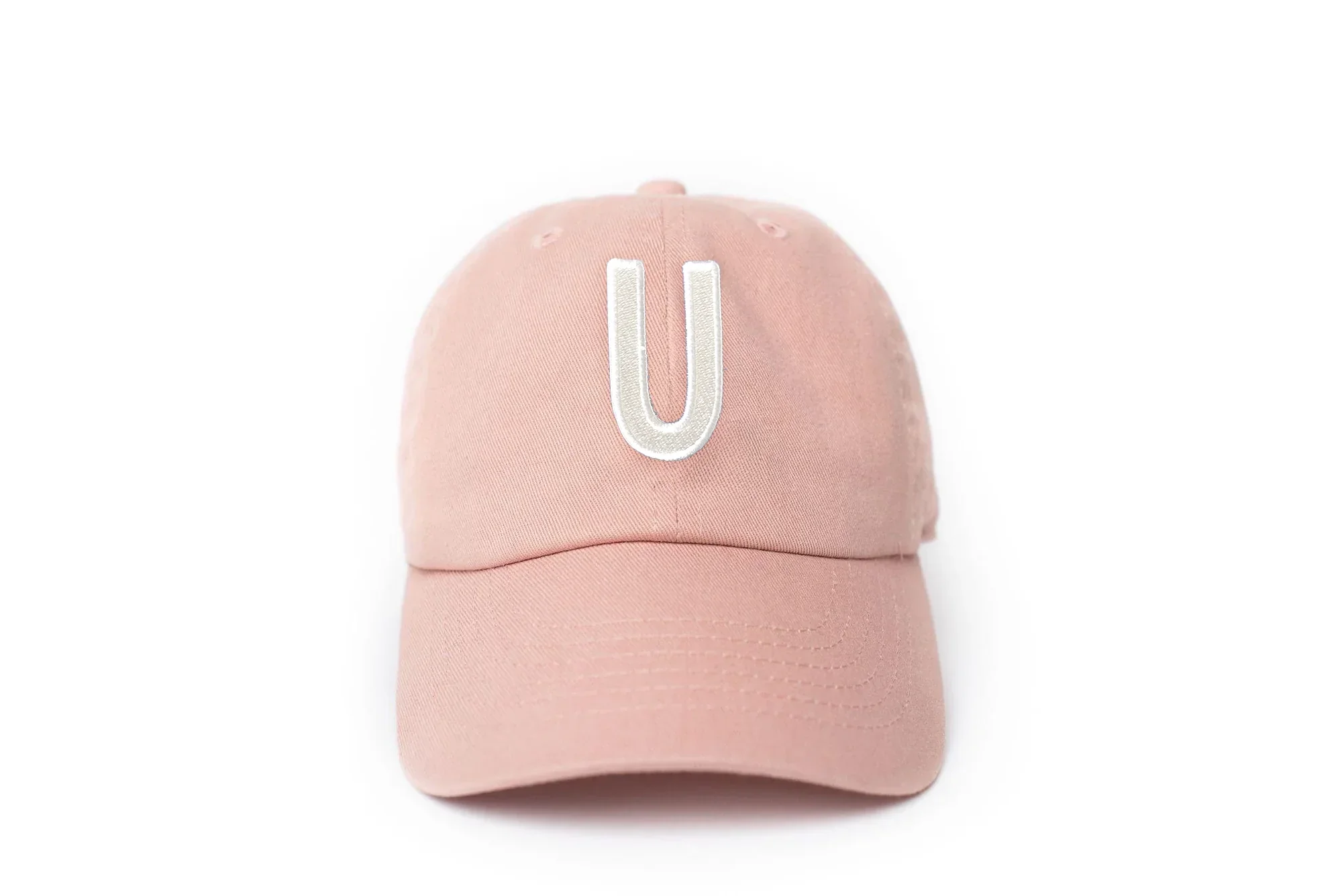 Dusty Rose Letter Baseball Hat - Image 31