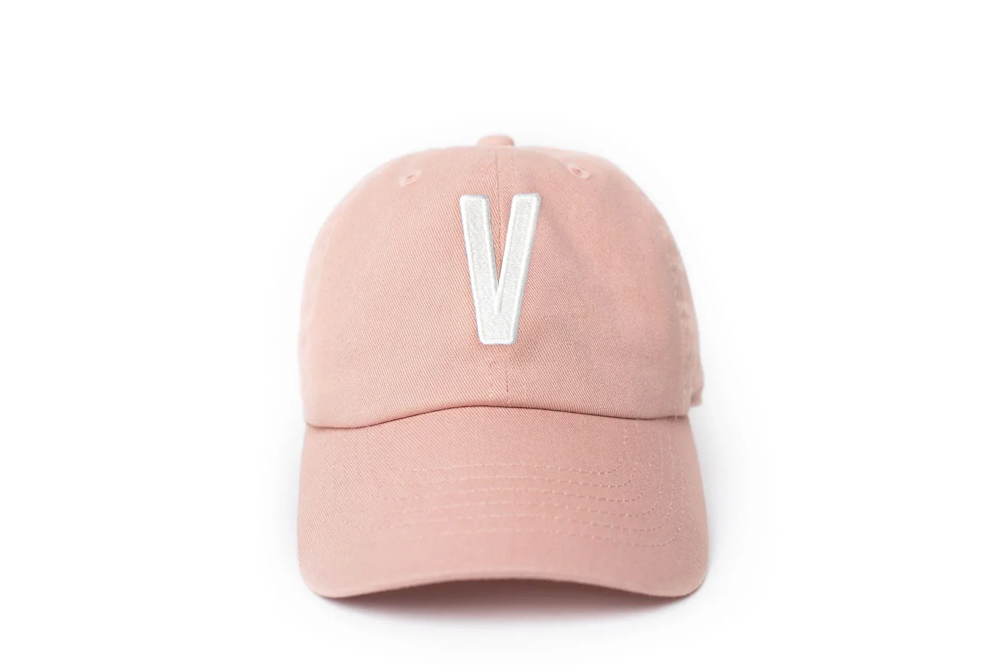 Dusty Rose Letter Baseball Hat - Image 32