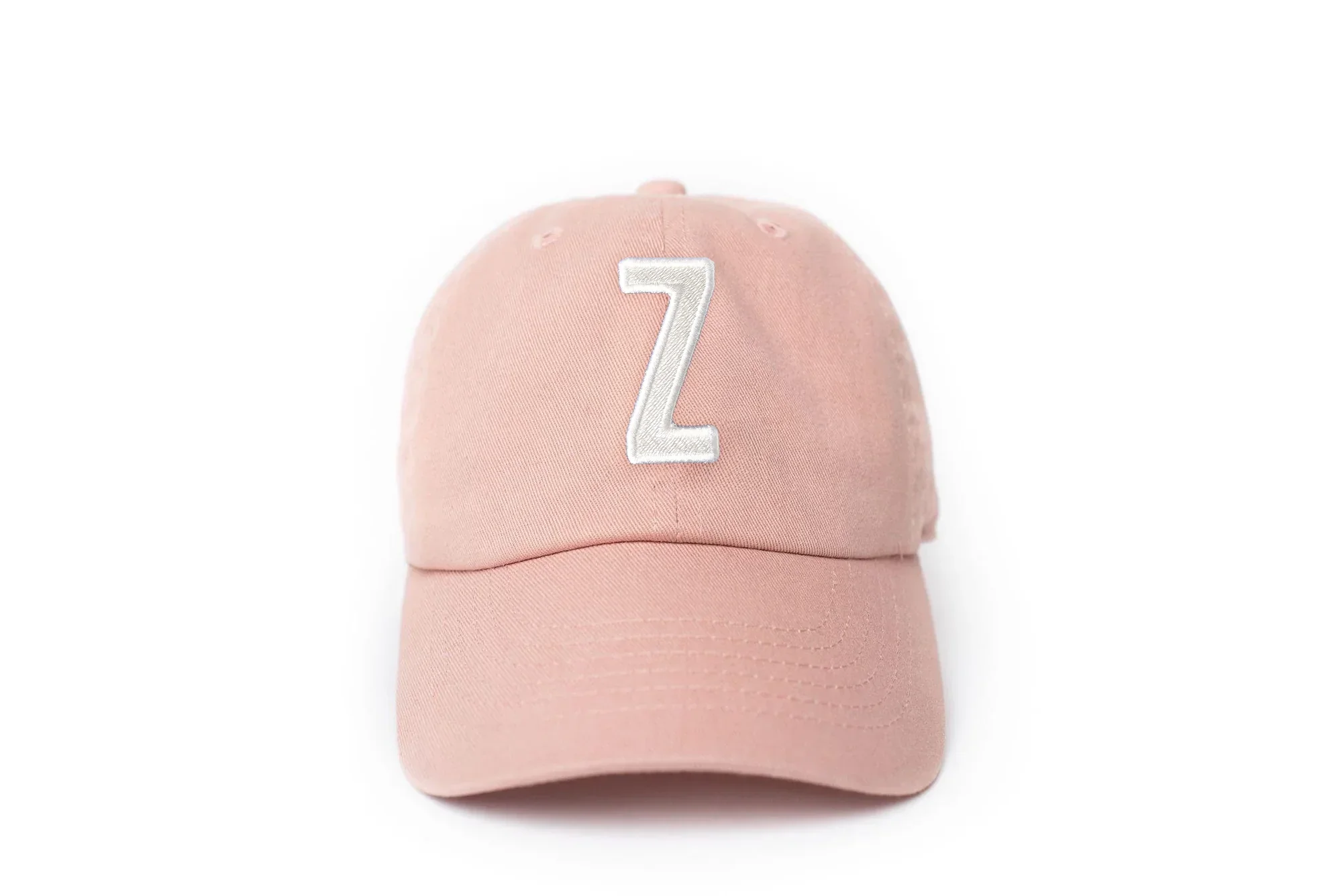 Dusty Rose Letter Baseball Hat - Image 36