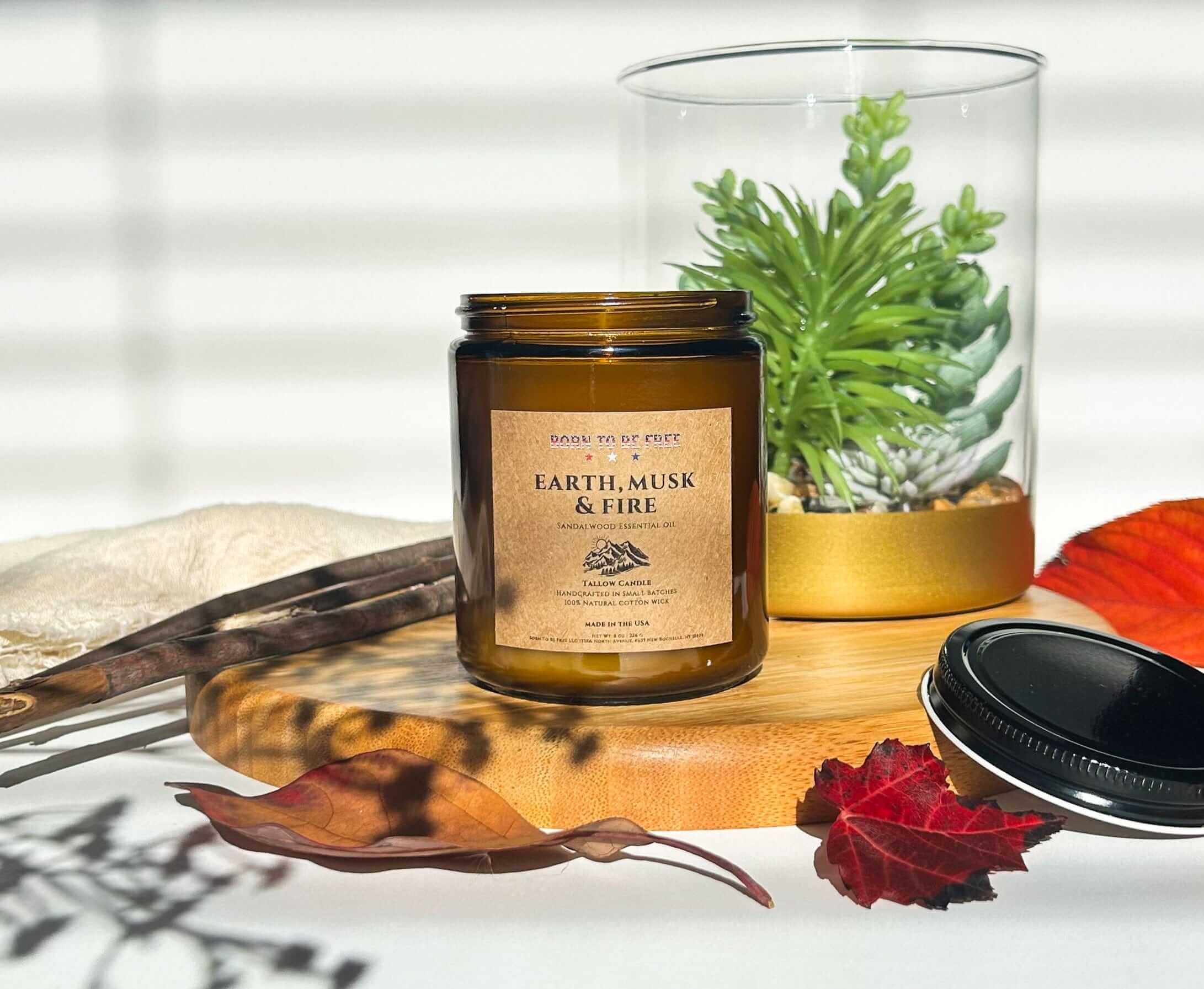 Earth Musk & Fire Tallow Candle - Image 3