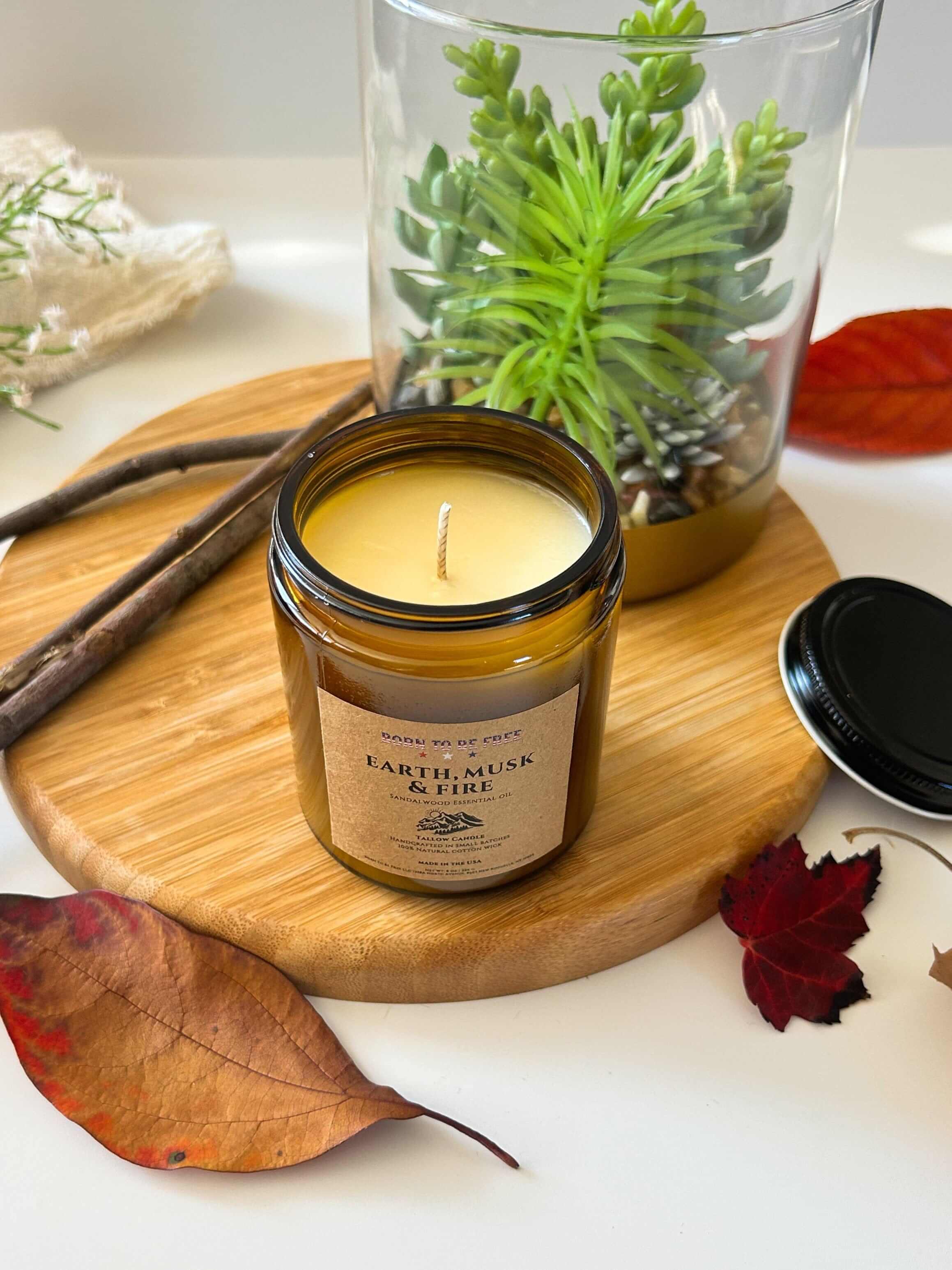 Earth Musk & Fire Tallow Candle - Image 4