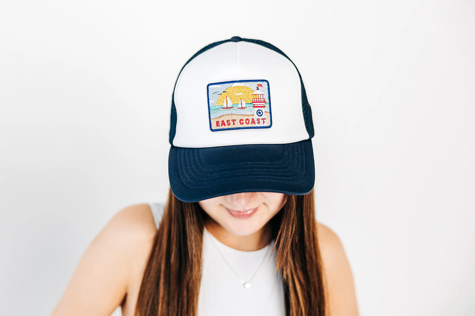 East Coast Postcard Trucker Hat - Image 3