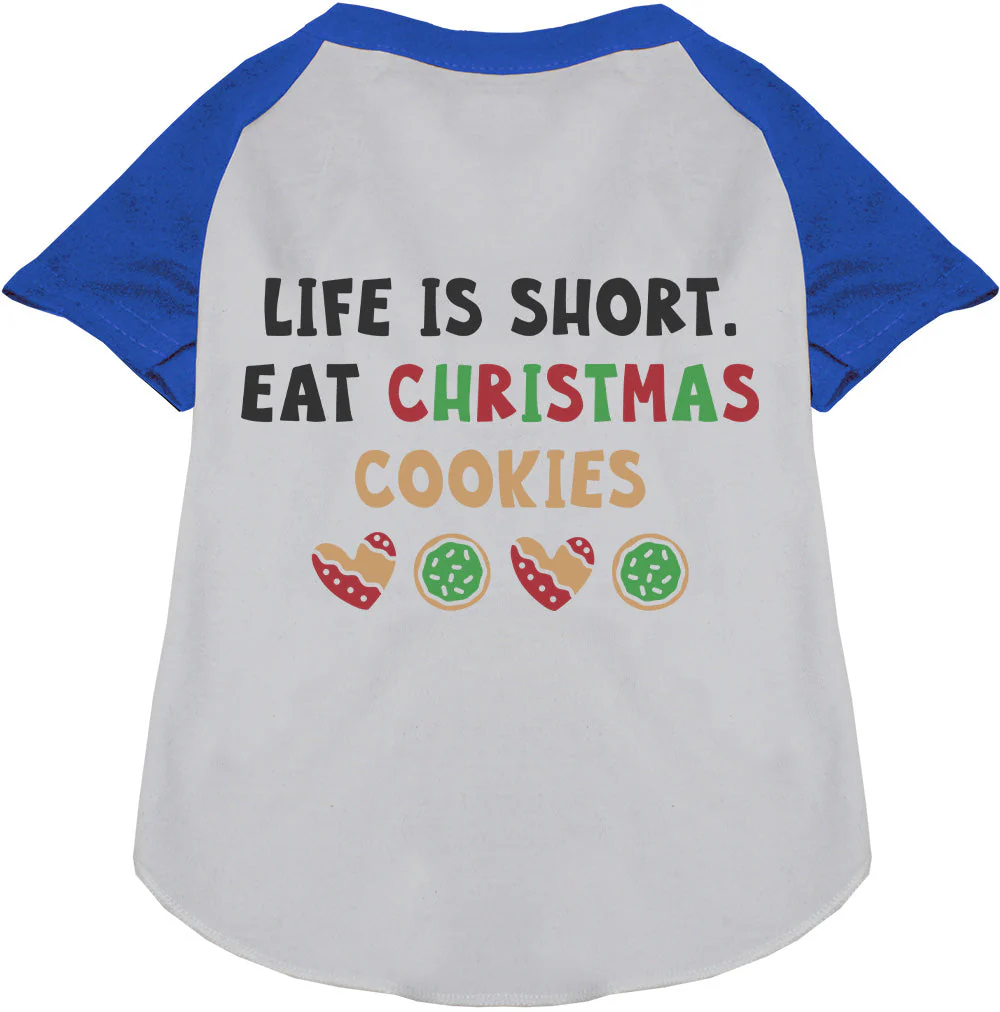 Eat Christmas Cookies Pet Raglan Shirt - Image 4