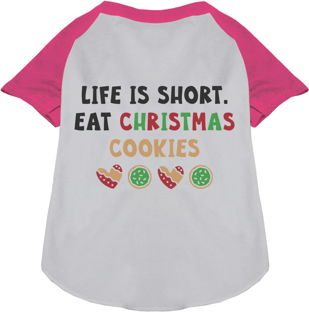 Eat Christmas Cookies Pet Raglan Shirt - Image 5