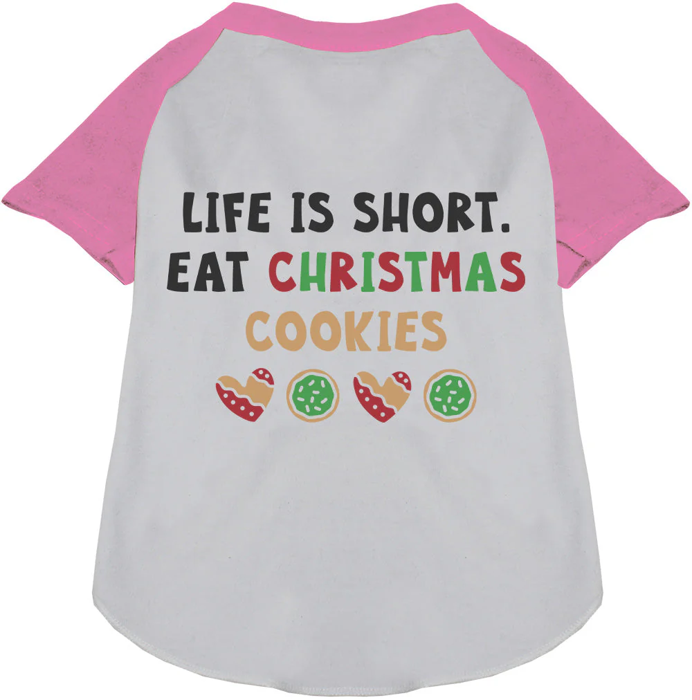Eat Christmas Cookies Pet Raglan Shirt - Image 6