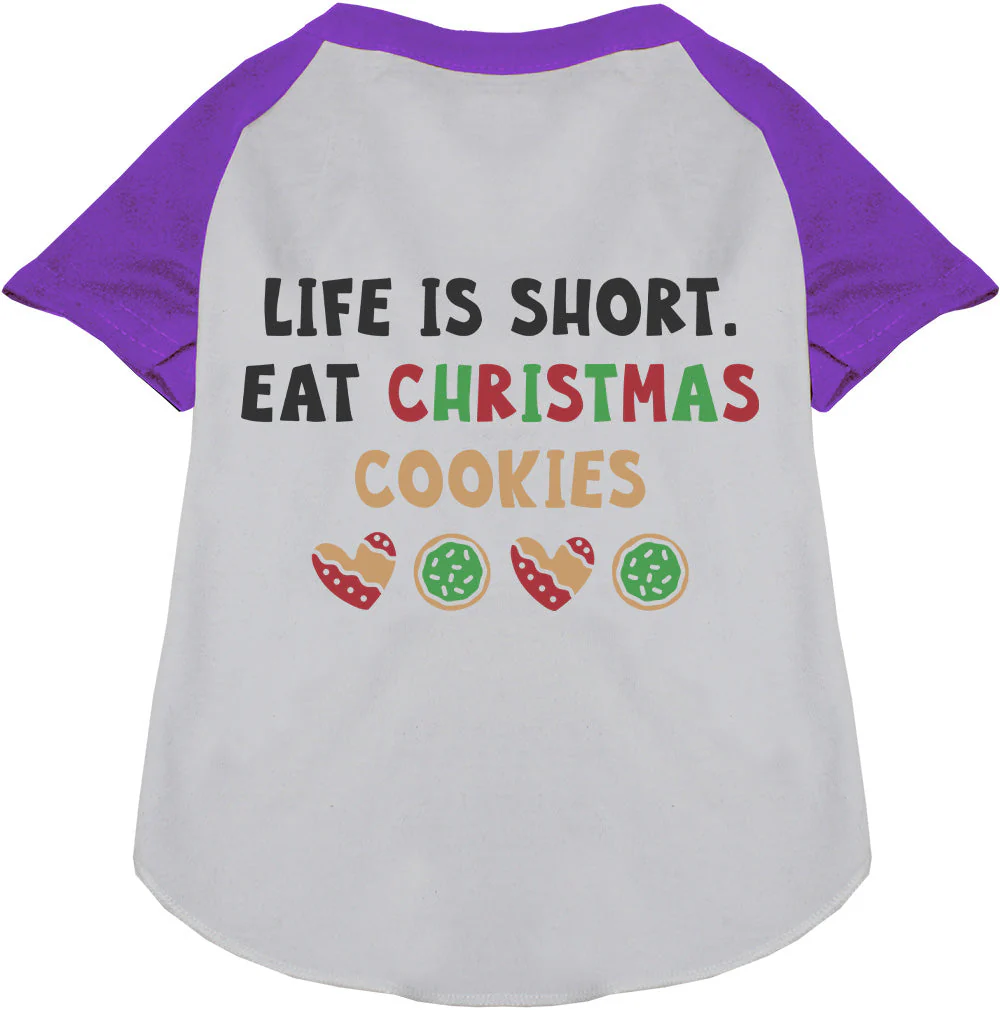 Eat Christmas Cookies Pet Raglan Shirt - Image 7
