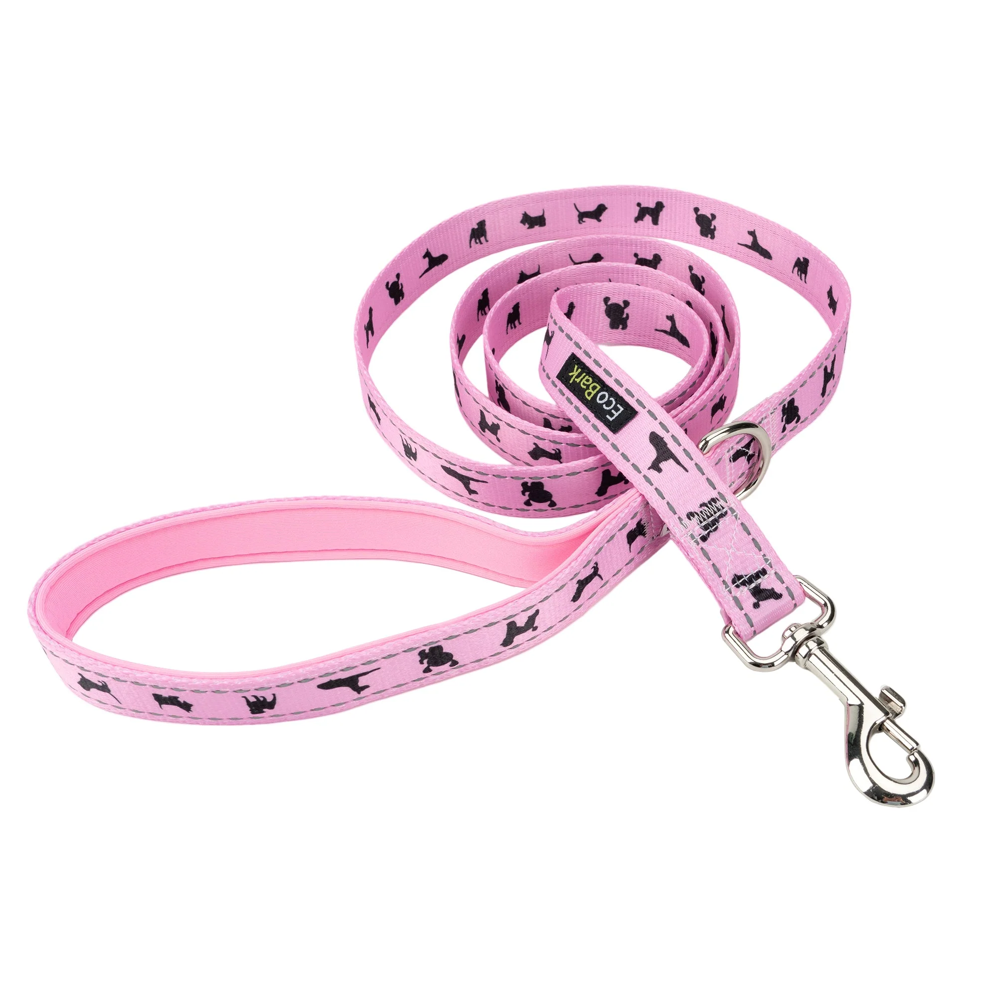 EcoBark Baby Pink Dog Leash - Comfort Grip Padded Leash- 4 ft, 5ft, and 6ft Leash - Image 3