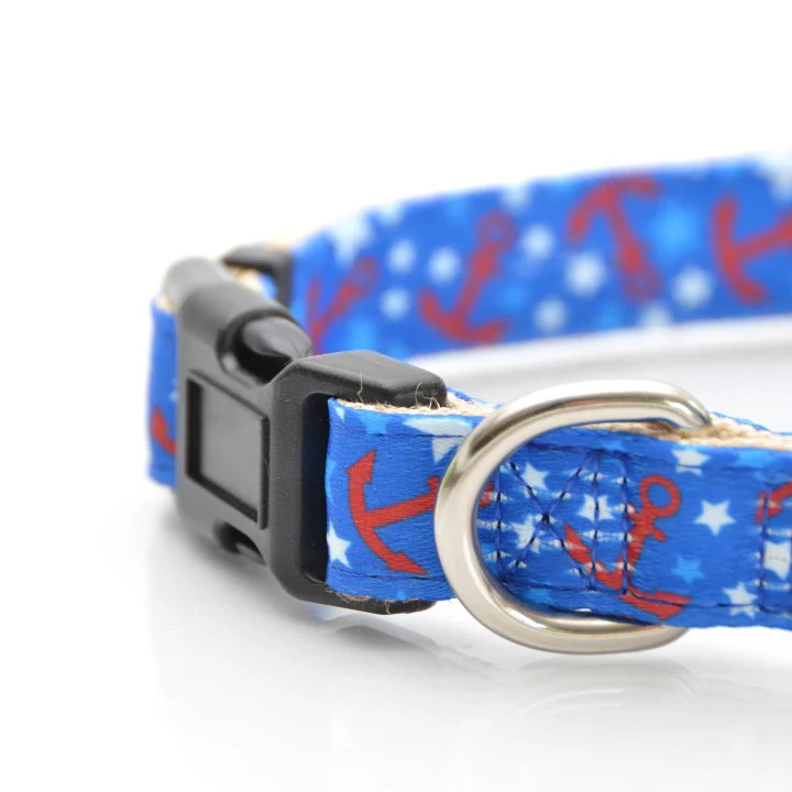 EcoBark Bow Tie Collar - Nautical Print - Image 6
