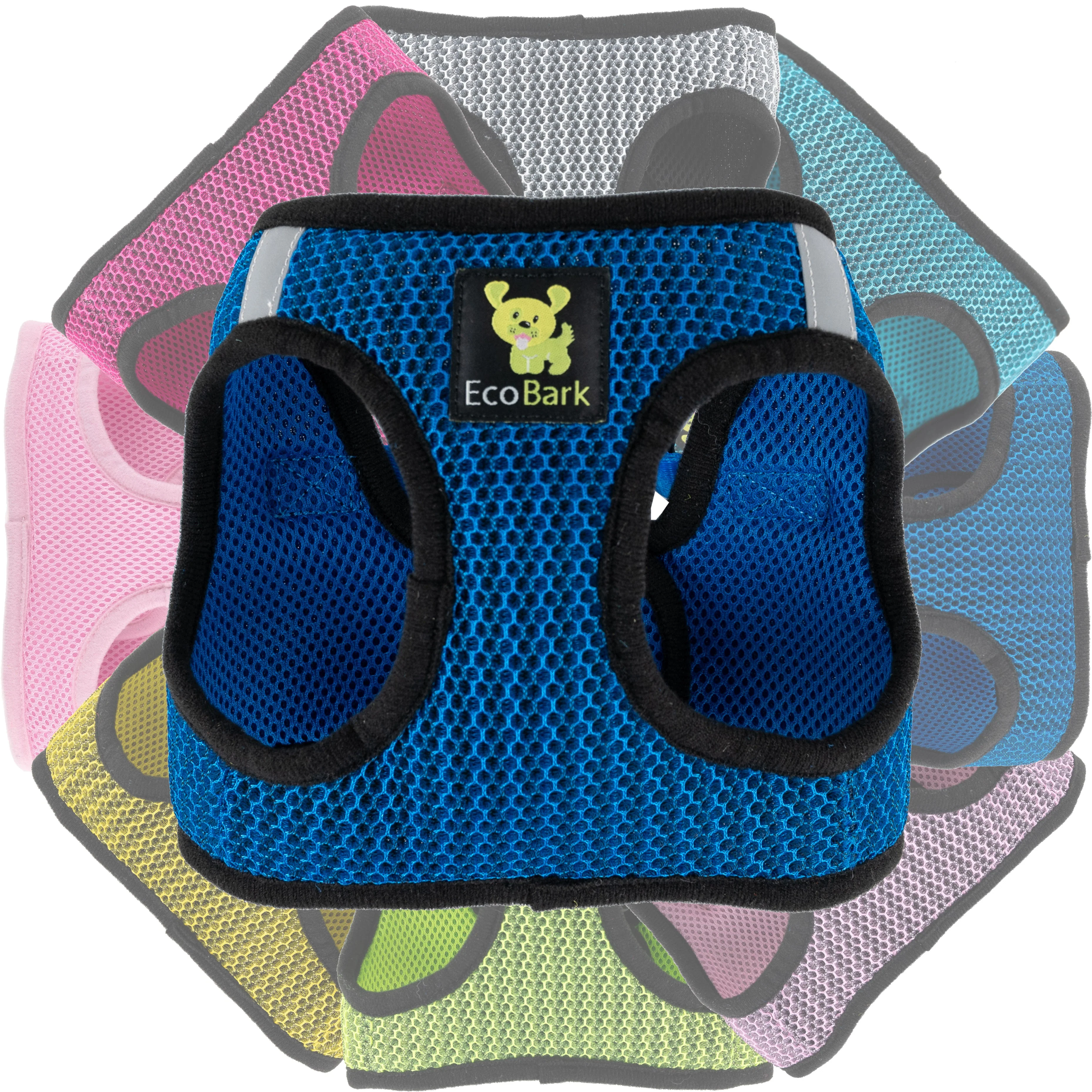 EcoBark Bright Blue Step In Dog Harness Sport- Rapid Fastener Reflective Soft Mesh Dog Vest Halter for XXXS to Small Dogs - Image 7