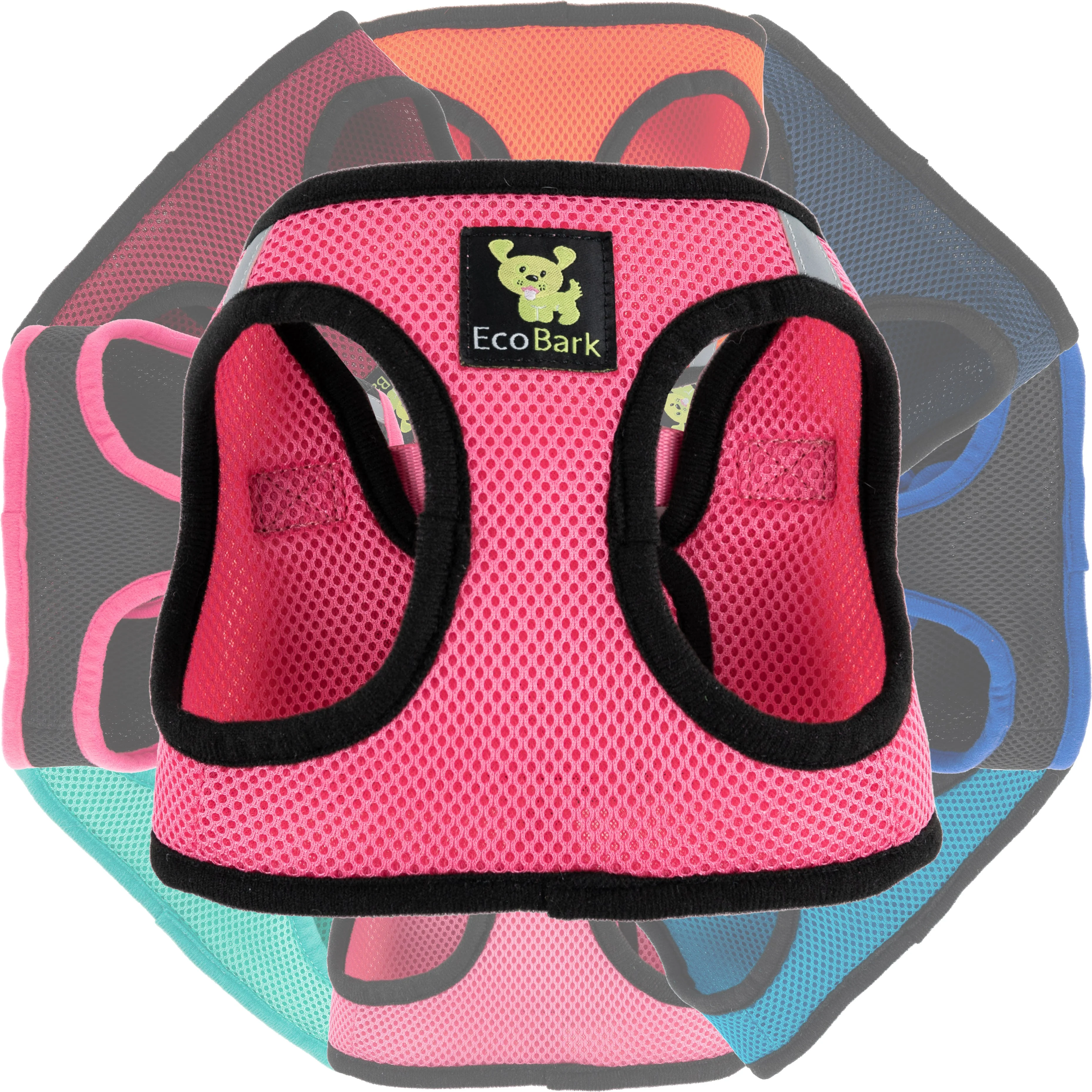 EcoBark Bubblegum Pink Step In Dog Harness - Reflective Soft Mesh Harness for Teacup, Small Dogs and Puppies - Image 7
