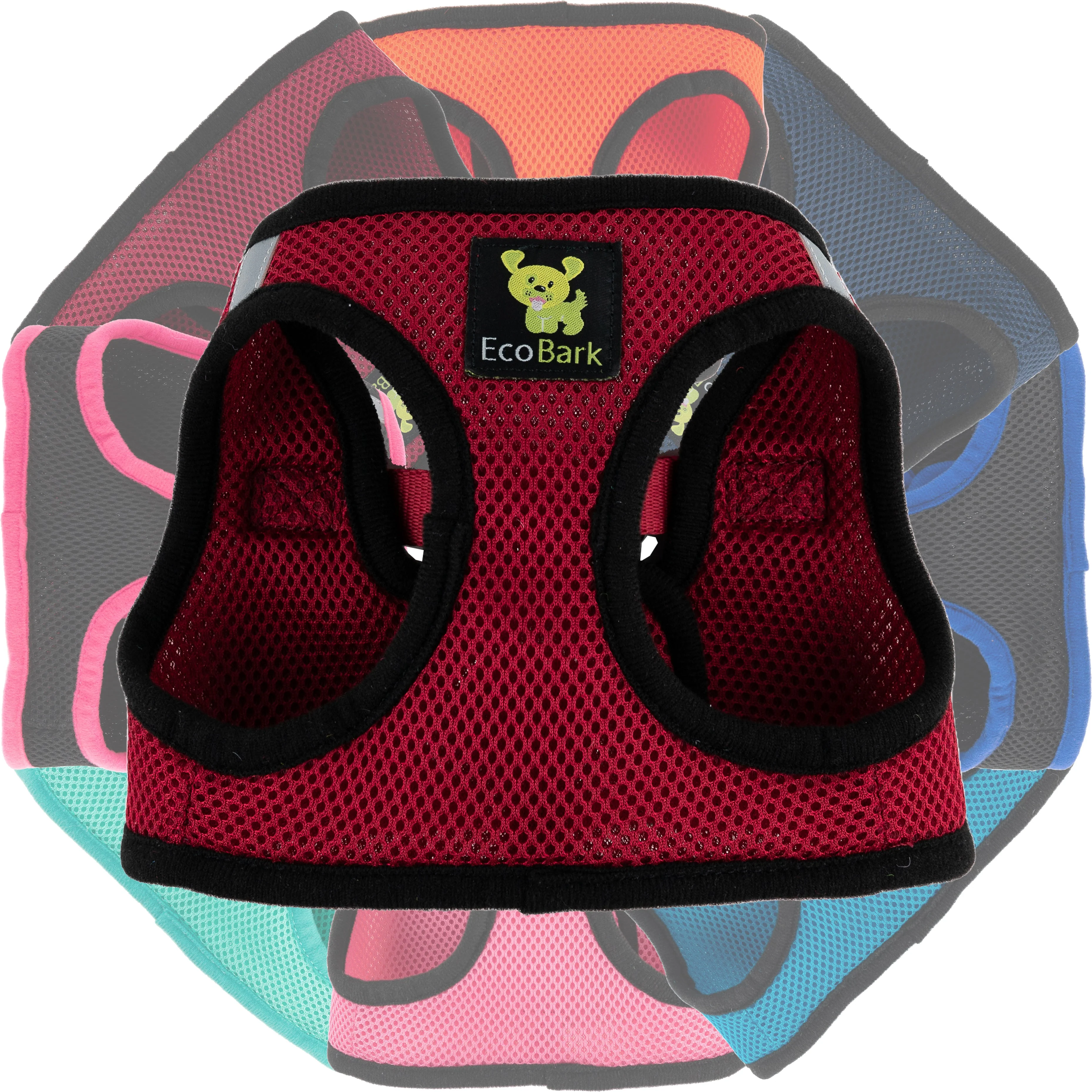 EcoBark Burgundy Step In Dog Harness - Reflective Soft Mesh Harness for Teacup, Small Dogs, and Puppies - Image 6