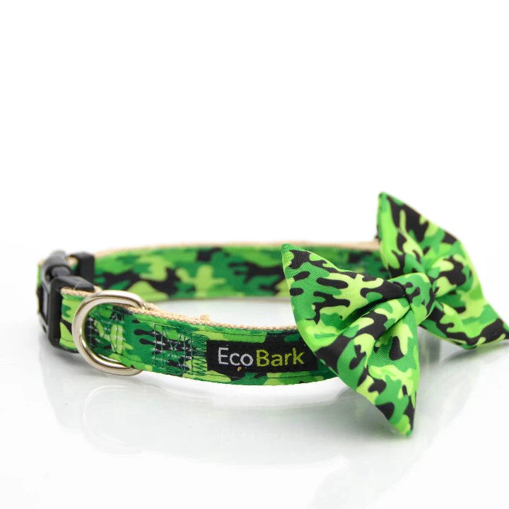 EcoBark Camo Bow Tie Dog Collar - Camouflage Print - Image 6