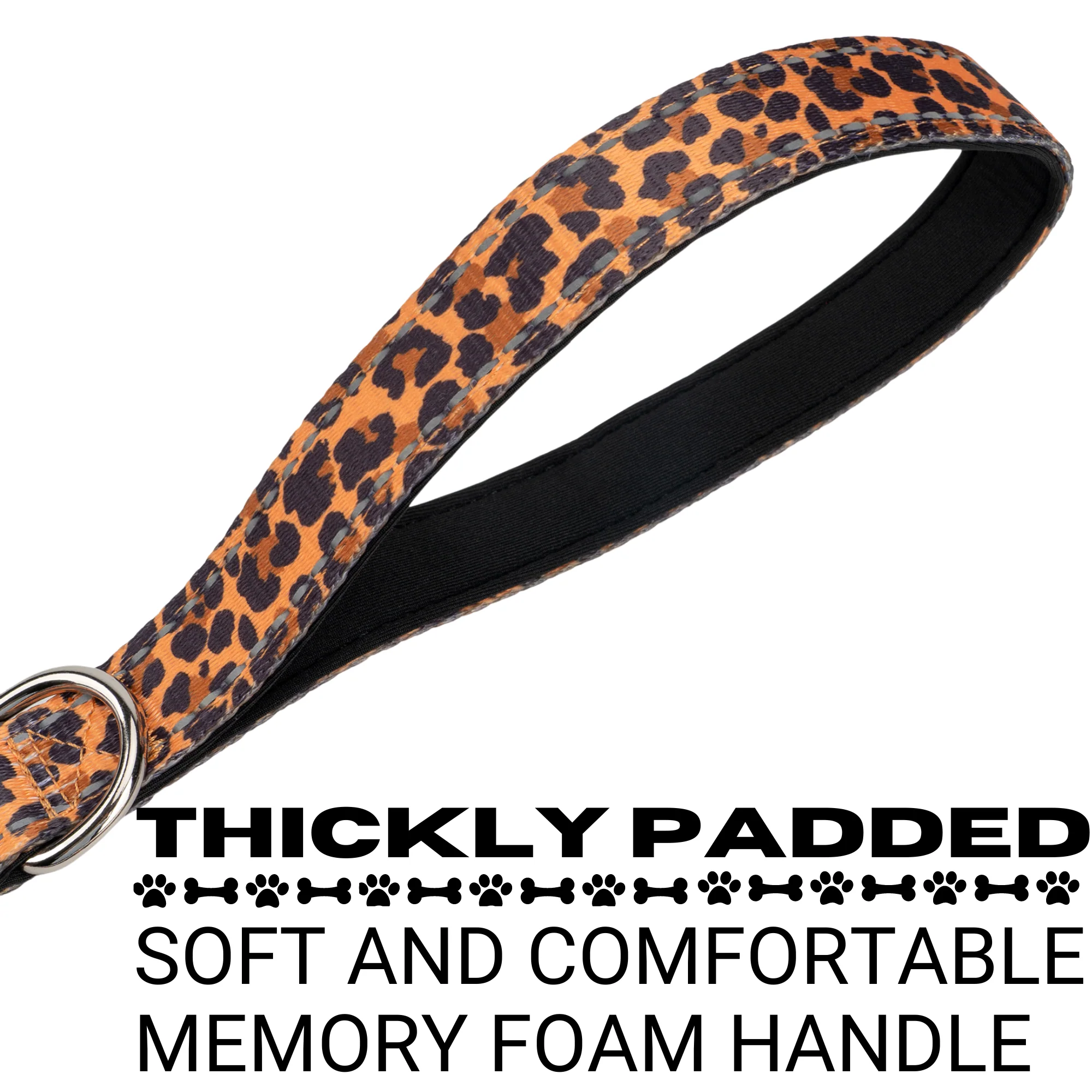 EcoBark Cheetah Dog Leash- Padded Comfort Grip Leash - 4ft, 5ft, and 6ft Leash for Small and Medium Dogs - Image 6