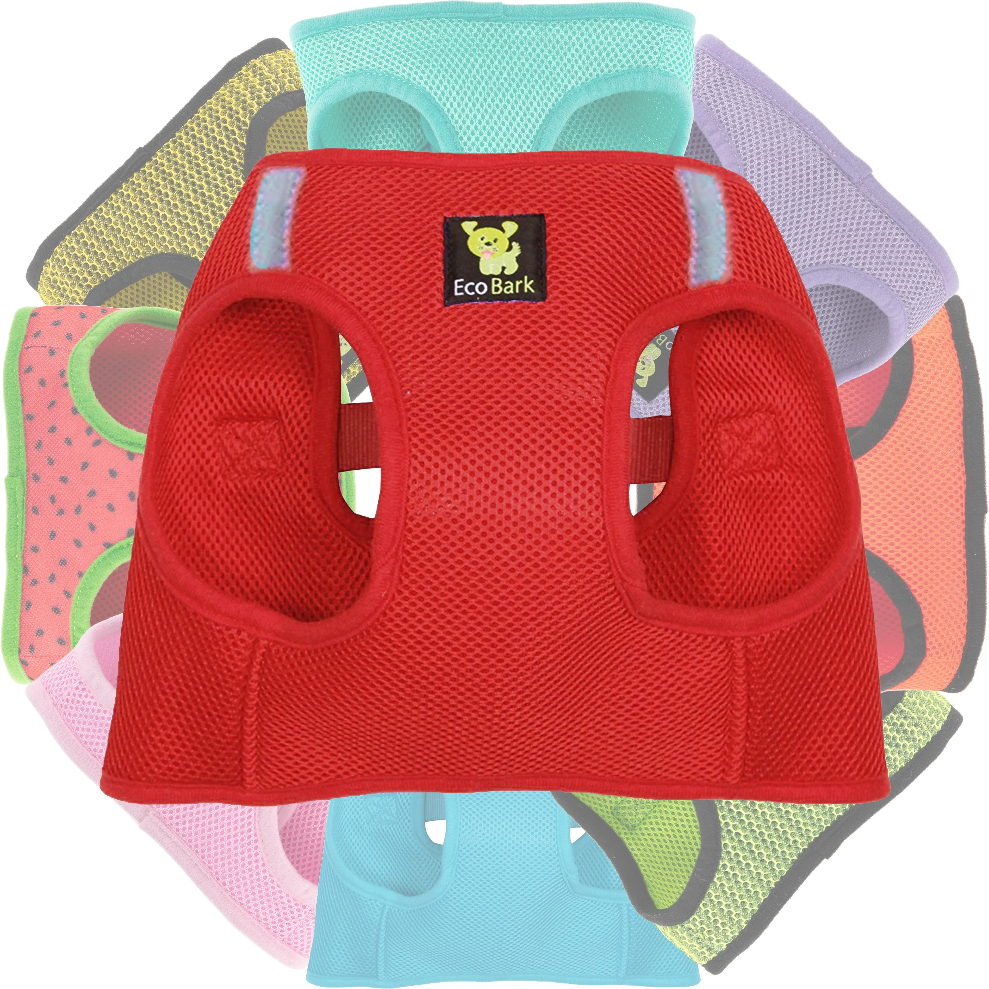 EcoBark Cherry Red Step In Dog Harness - Reflective Soft Mesh Harness for Teacup, Small Dogs and Puppies - Image 8