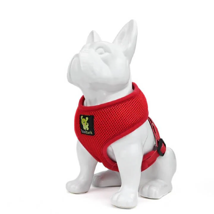 EcoBark Chery Red Dog Harness - Over-the-Head Soft Mesh Dog Vest Halter for Small to Medium Dogs and Puppies - Image 3