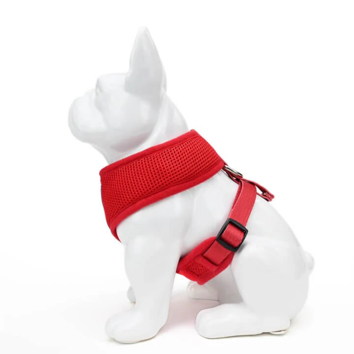 EcoBark Chery Red Dog Harness - Over-the-Head Soft Mesh Dog Vest Halter for Small to Medium Dogs and Puppies - Image 4