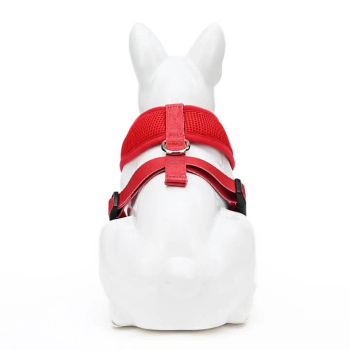 EcoBark Chery Red Dog Harness - Over-the-Head Soft Mesh Dog Vest Halter for Small to Medium Dogs and Puppies - Image 5