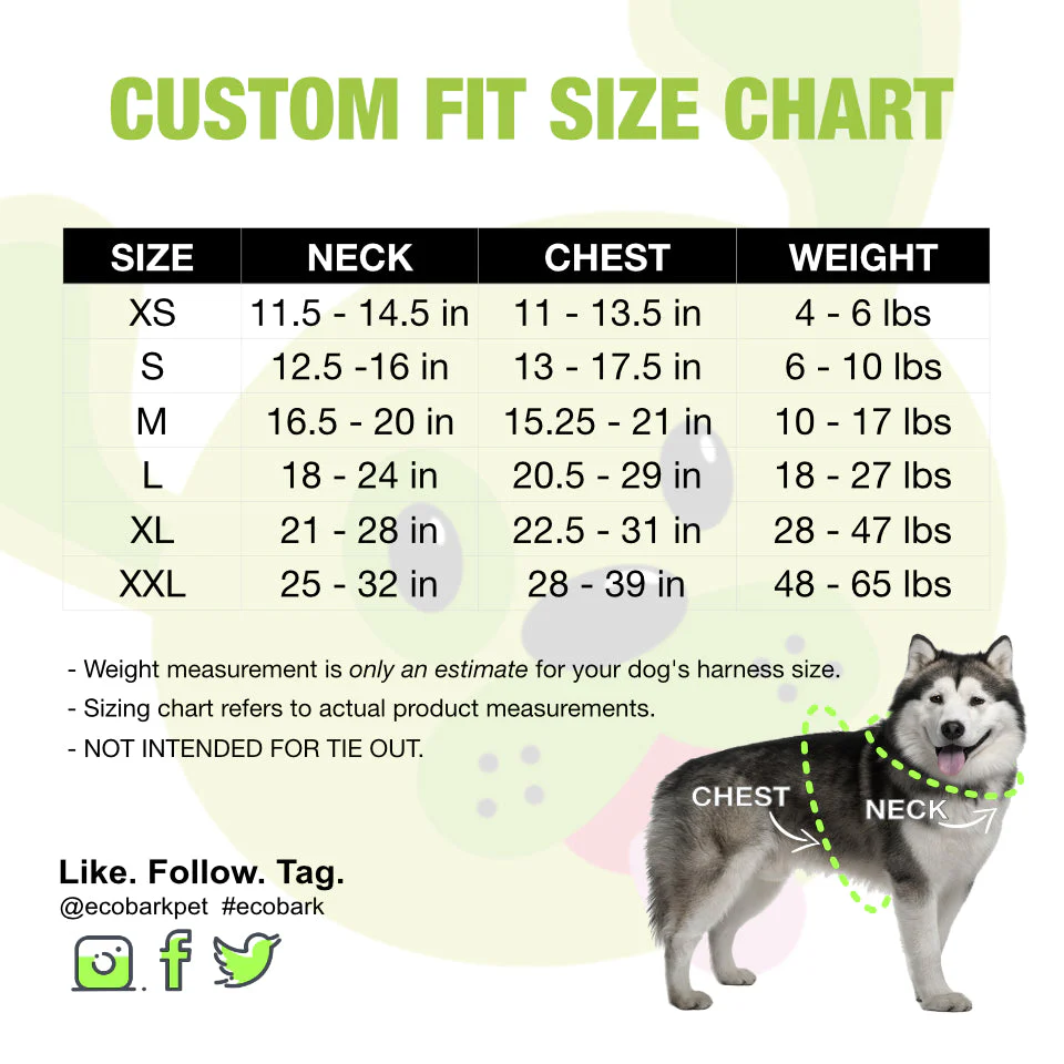EcoBark Custom-Fit Harness & Leash Combo - Red Stripe - Image 8