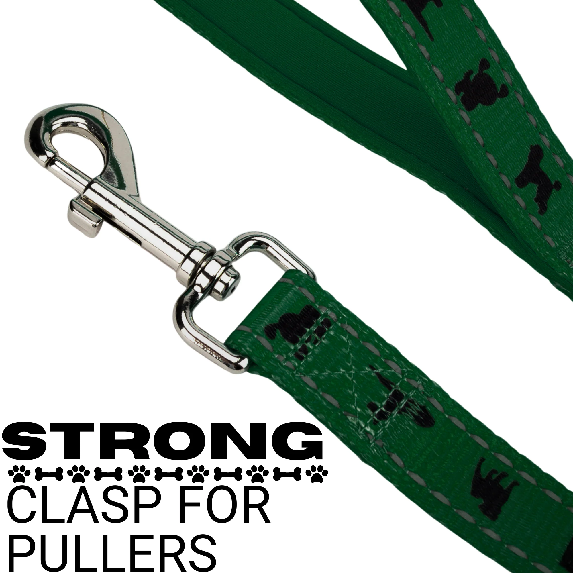 EcoBark Forest Green Dog Leash- Padded Comfort Grip Leash - 4ft, 5ft, and 6ft Leash for Small and Medium Dogs - Image 4