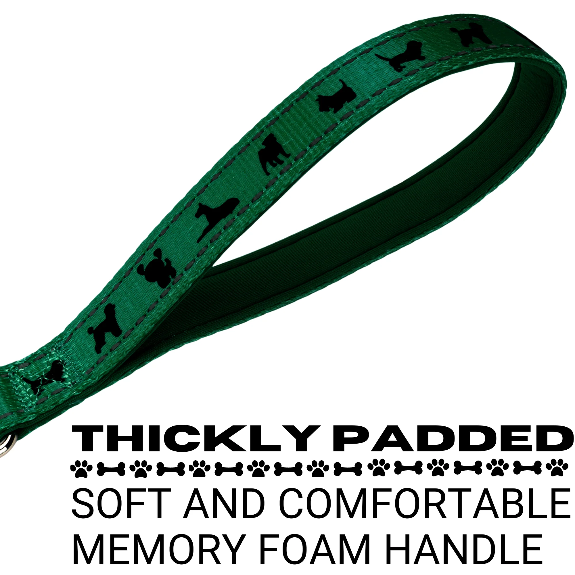 EcoBark Forest Green Dog Leash- Padded Comfort Grip Leash - 4ft, 5ft, and 6ft Leash for Small and Medium Dogs - Image 5