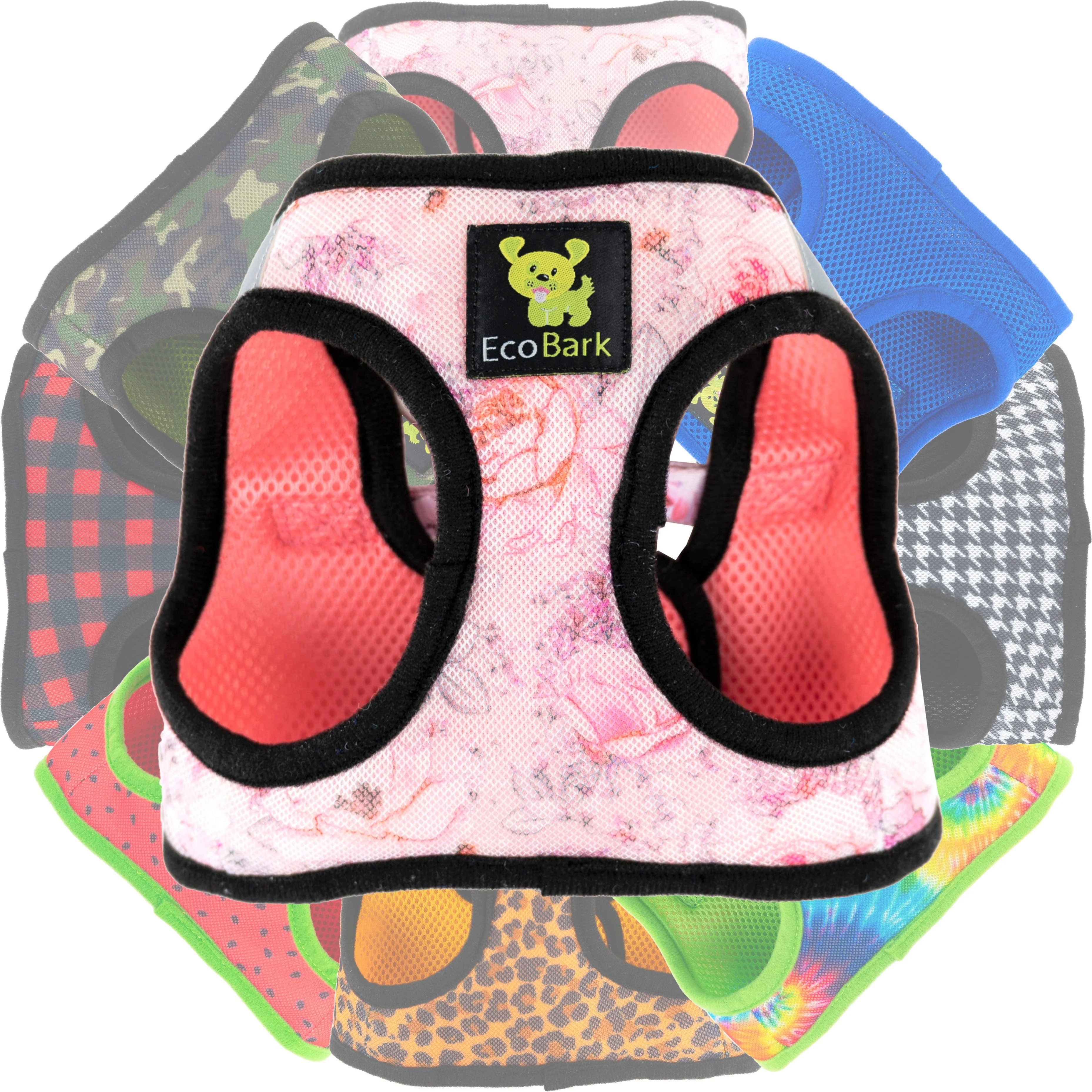 EcoBark French Floral Step In Dog Harness - Reflective Soft Mesh Harness for Teacup, Small Dogs and Puppies - Image 9