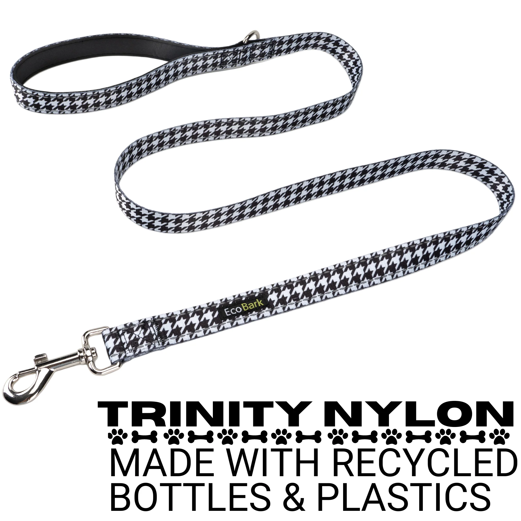 EcoBark Houndstooth Dog Leash- Padded Comfort Grip Leash - 4ft, 5ft, and 6ft Leash for Small and Medium Dogs - Image 3