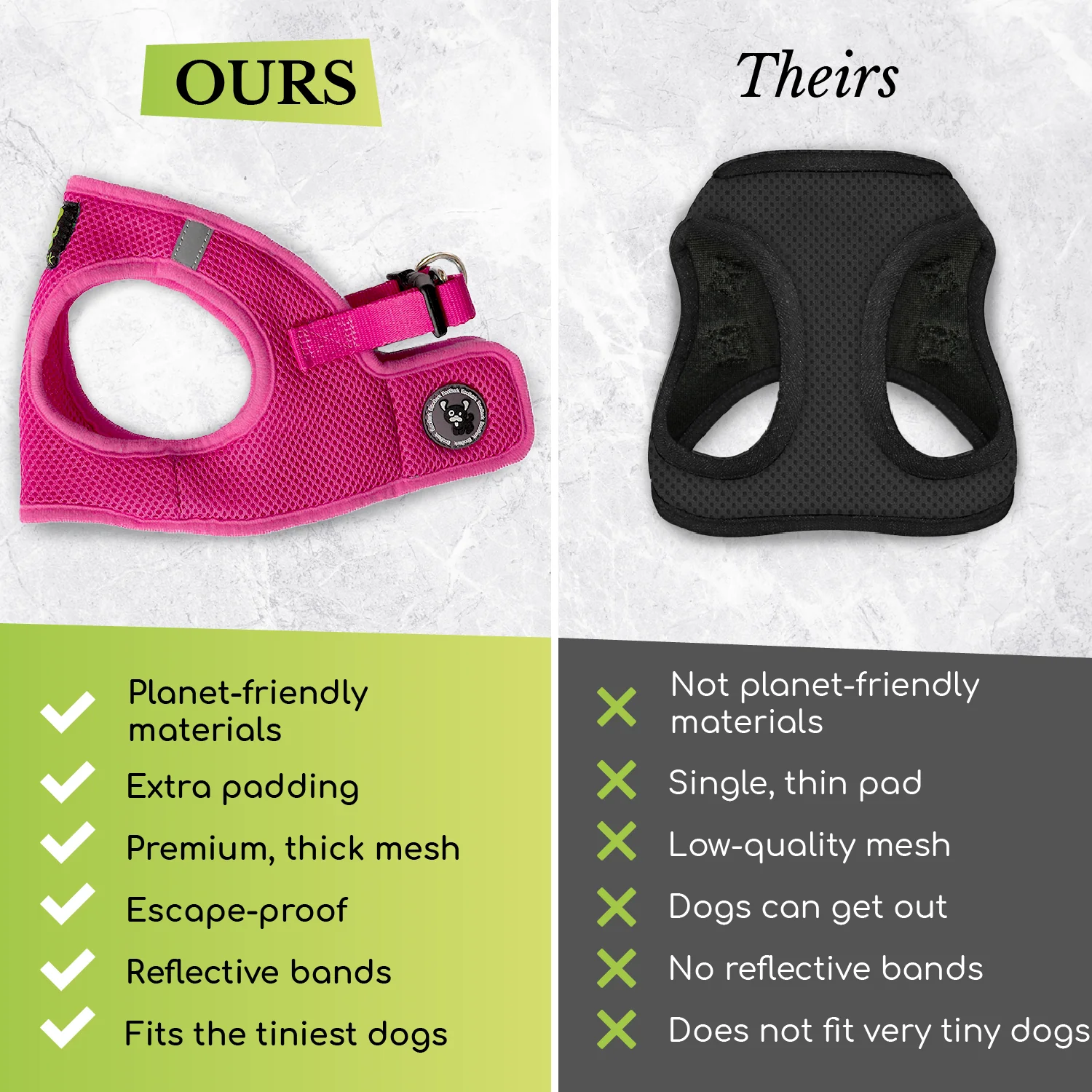 EcoBark Leopard Step In Dog Harness - Reflective Soft Mesh Harness for Teacup, Small Dogs and Puppies - Image 6