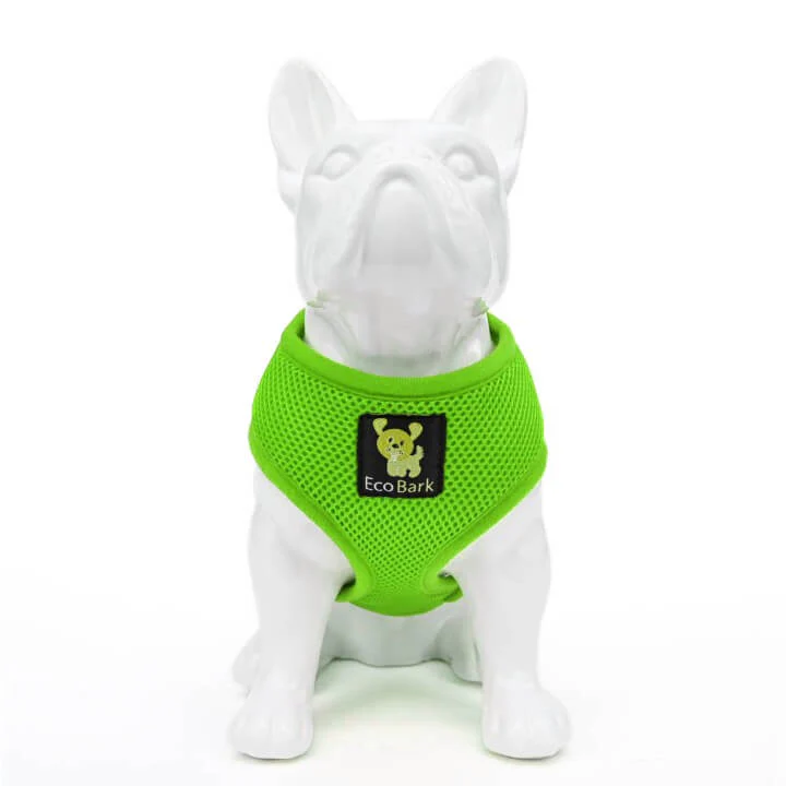 EcoBark Lime Green Dog Harness - Over-the-Head Soft Mesh Dog Vest Halter for Small to Medium Dogs and Puppies - Image 2