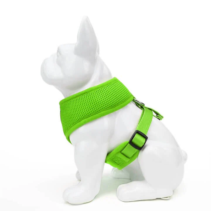 EcoBark Lime Green Dog Harness - Over-the-Head Soft Mesh Dog Vest Halter for Small to Medium Dogs and Puppies - Image 4
