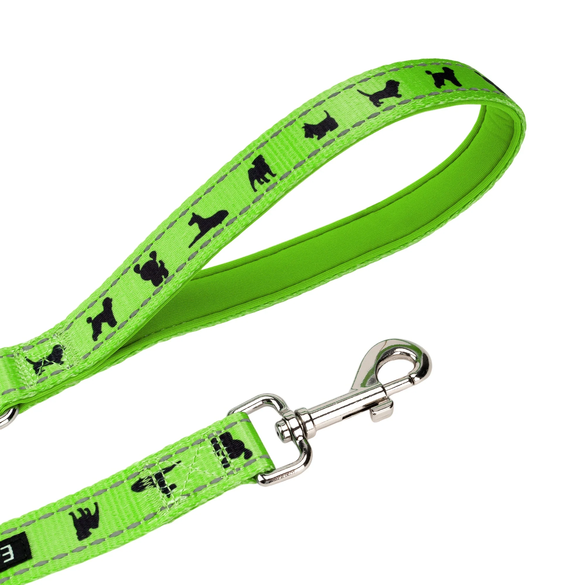 EcoBark Lime Green Dog Leash- Padded Comfort Grip Leash - 4ft, 5ft, and 6ft Dog Leash for Small and Medium Dogs - Image 2