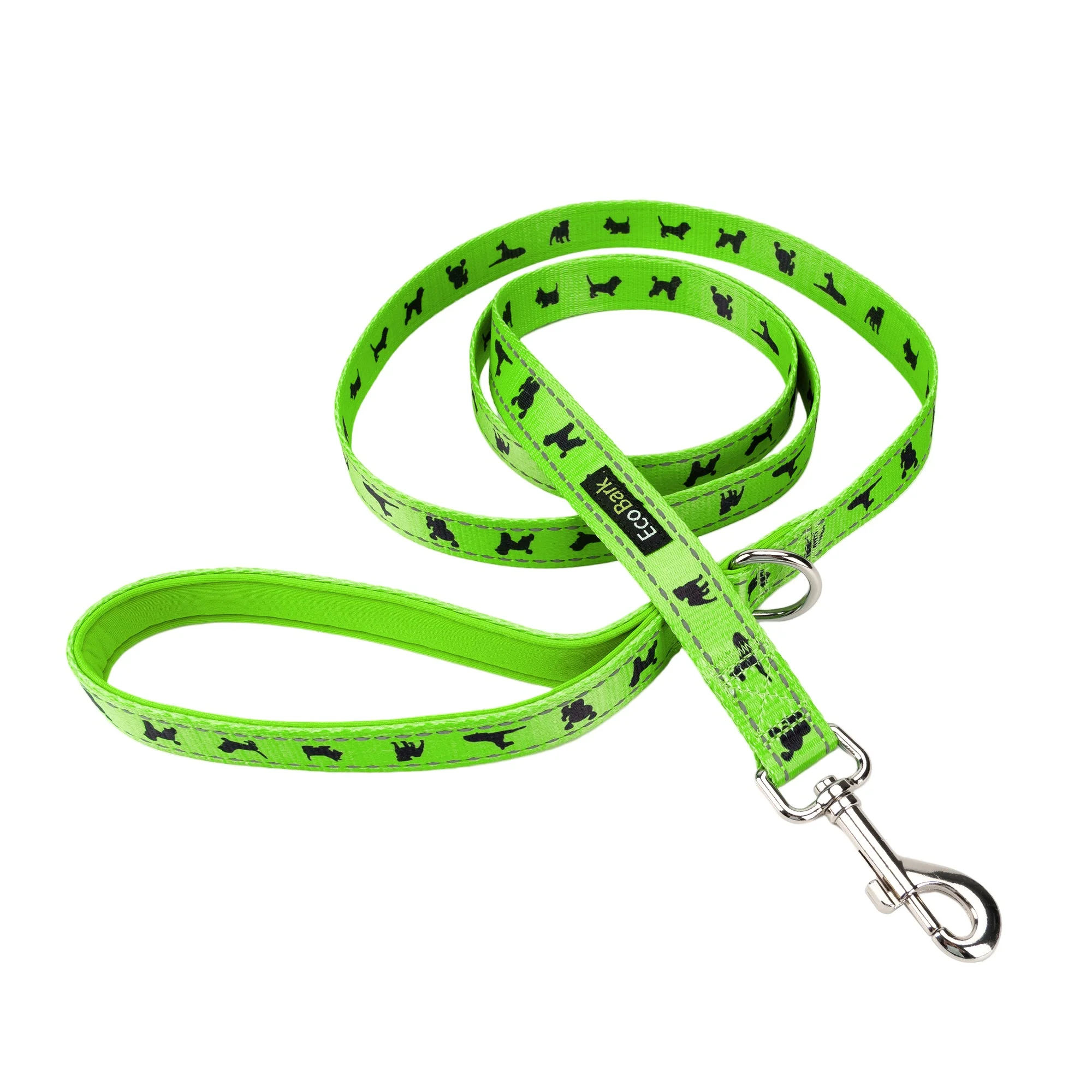 EcoBark Lime Green Dog Leash- Padded Comfort Grip Leash - 4ft, 5ft, and 6ft Dog Leash for Small and Medium Dogs - Image 3
